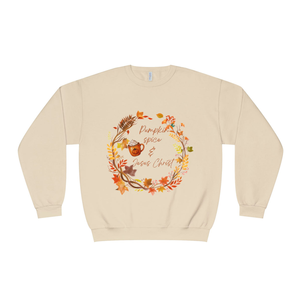 Pumpkin spice & Jesus Christ Unisex NuBlend® Crewneck Sweatshirt