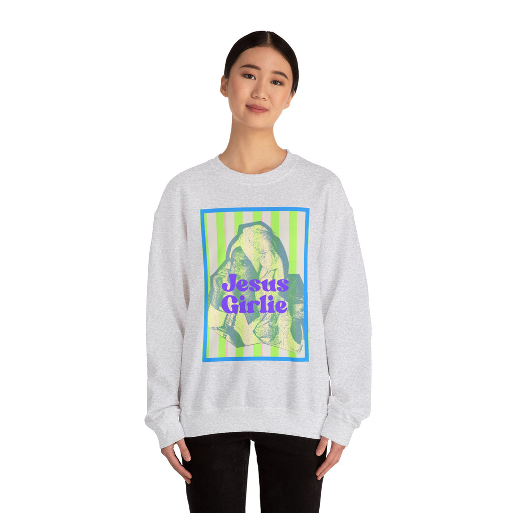 Jesus Girlie graphic crewneck Sweatshirt | religious vintage illustration