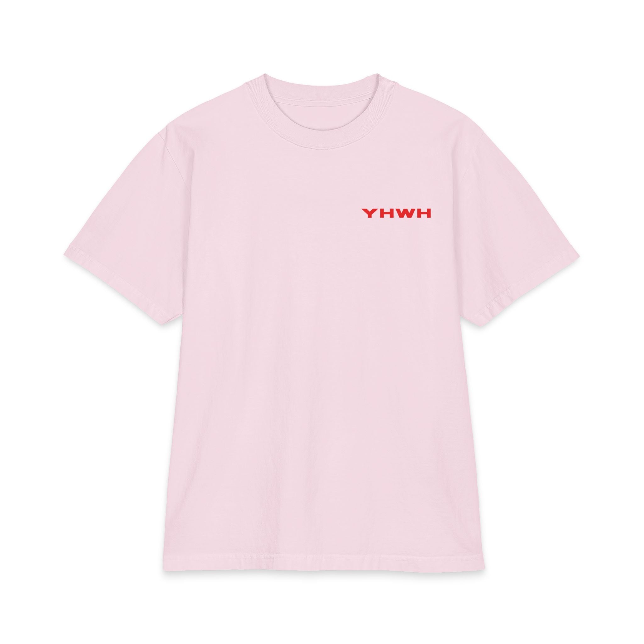 Yah- Weh Illustration T-Shirt | Scripture Typography, Red Ink Back Art