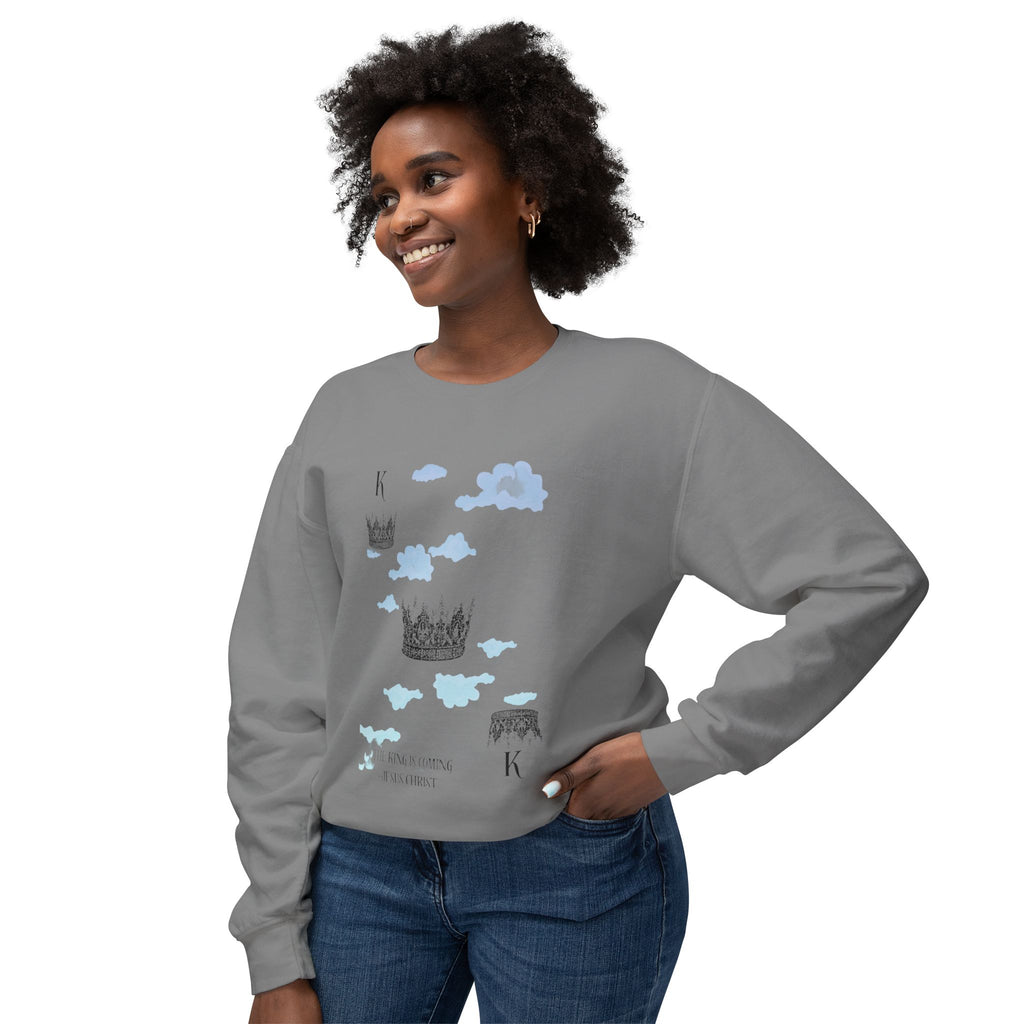 King Unisex Lightweight Crewneck Sweatshirt