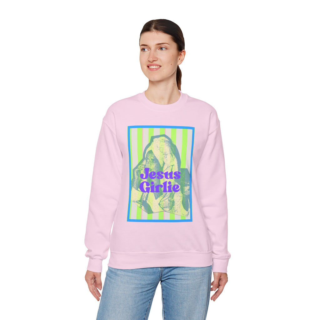 Jesus Girlie graphic crewneck Sweatshirt | religious vintage illustration