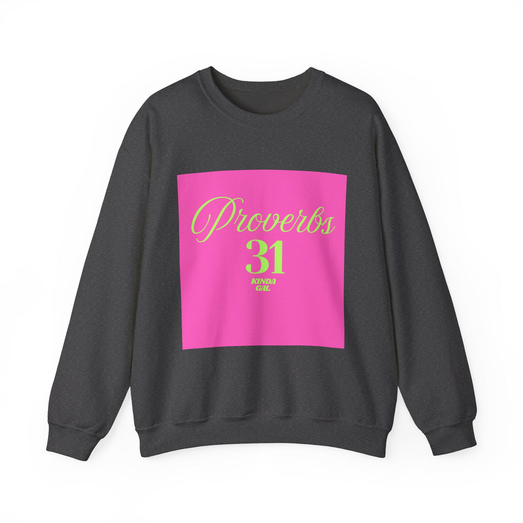Proverbs 31 Pink Unisex Heavy Blend™ Crewneck Sweatshirt