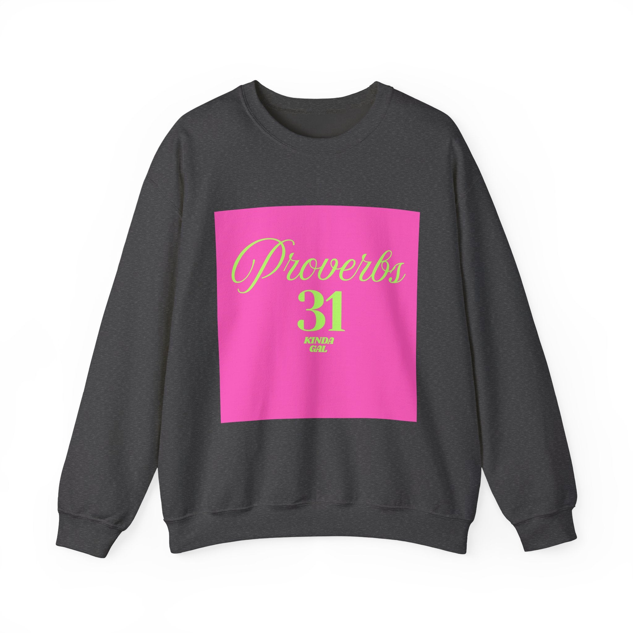 Proverbs 31 Pink Unisex Heavy Blend™ Crewneck Sweatshirt