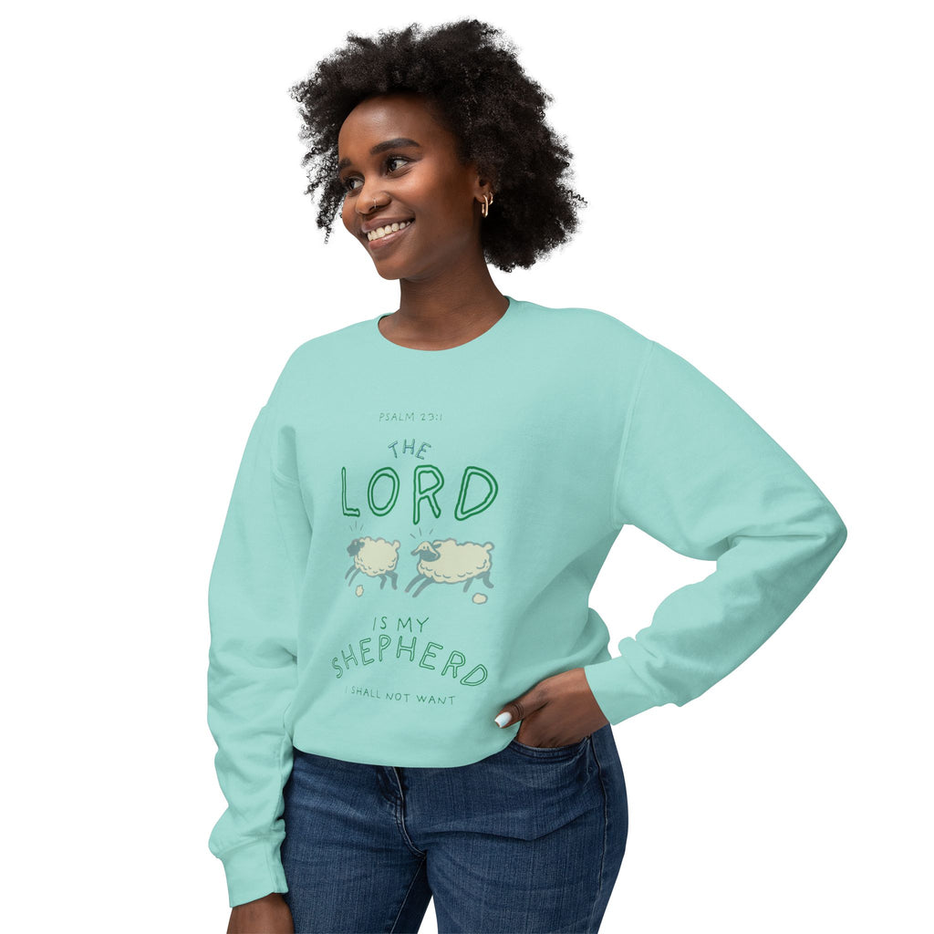 Lord is my Shepherd Unisex Lightweight Crewneck Sweatshirt