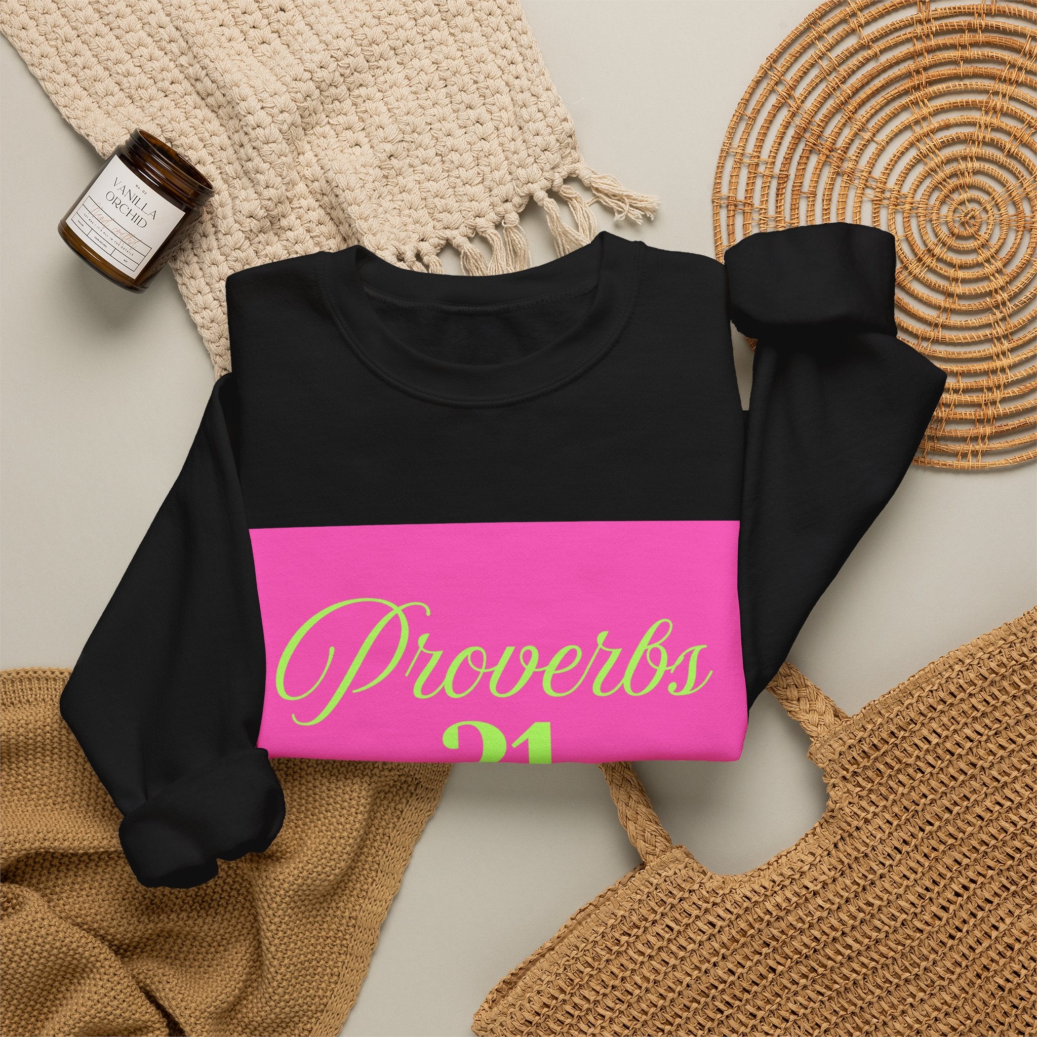 Proverbs 31 Pink Unisex Heavy Blend™ Crewneck Sweatshirt