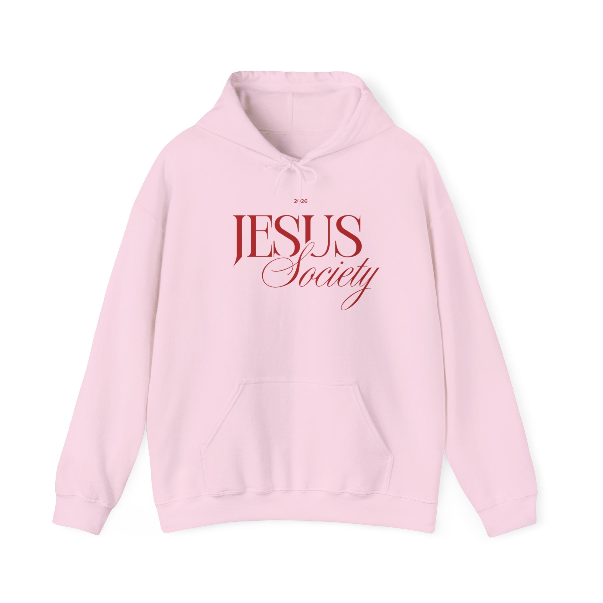 Jesus Society Hoodie | Script Faith Typography, Christian Sweatshirt