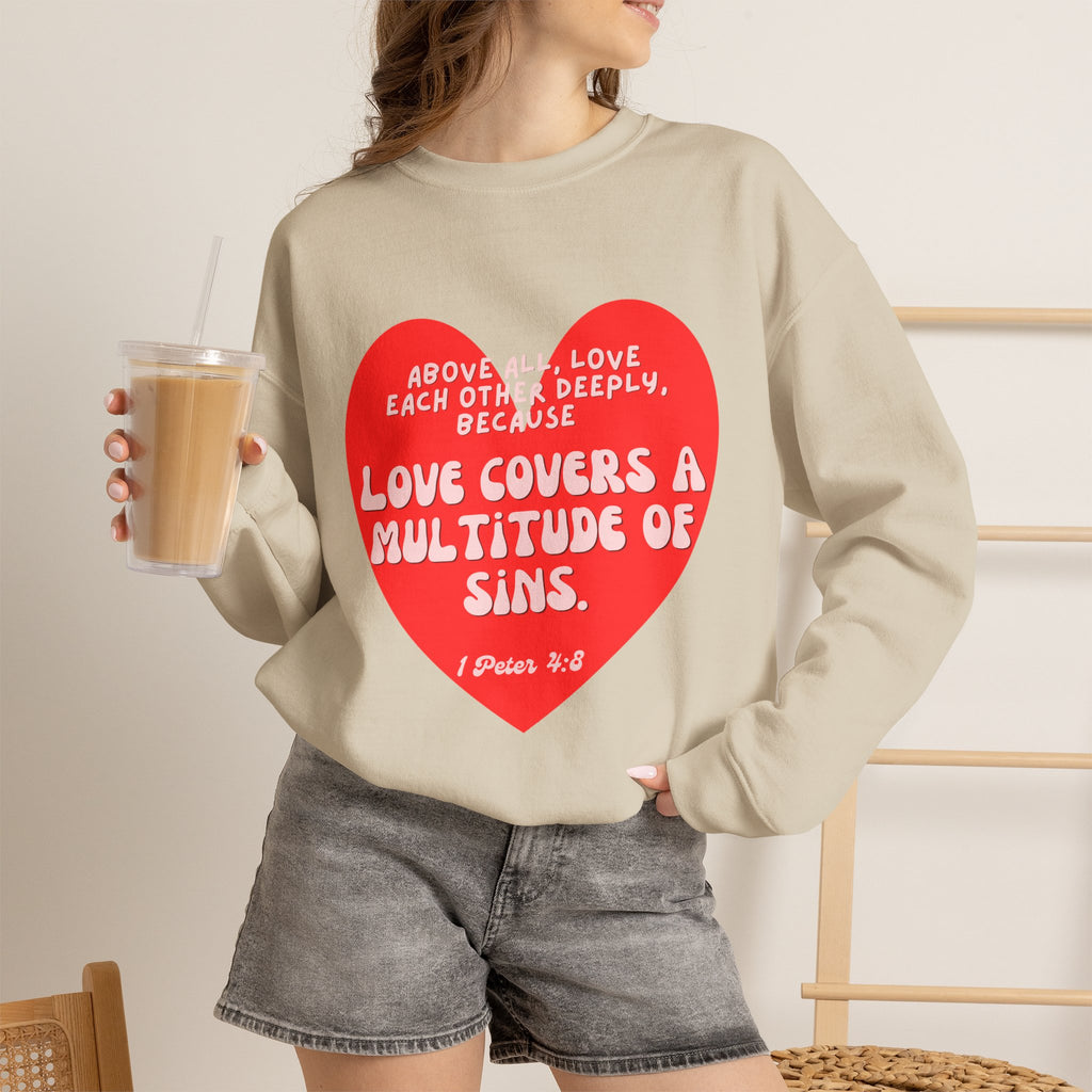 Love covers all Unisex Heavy Blend™ Crewneck Sweatshirt
