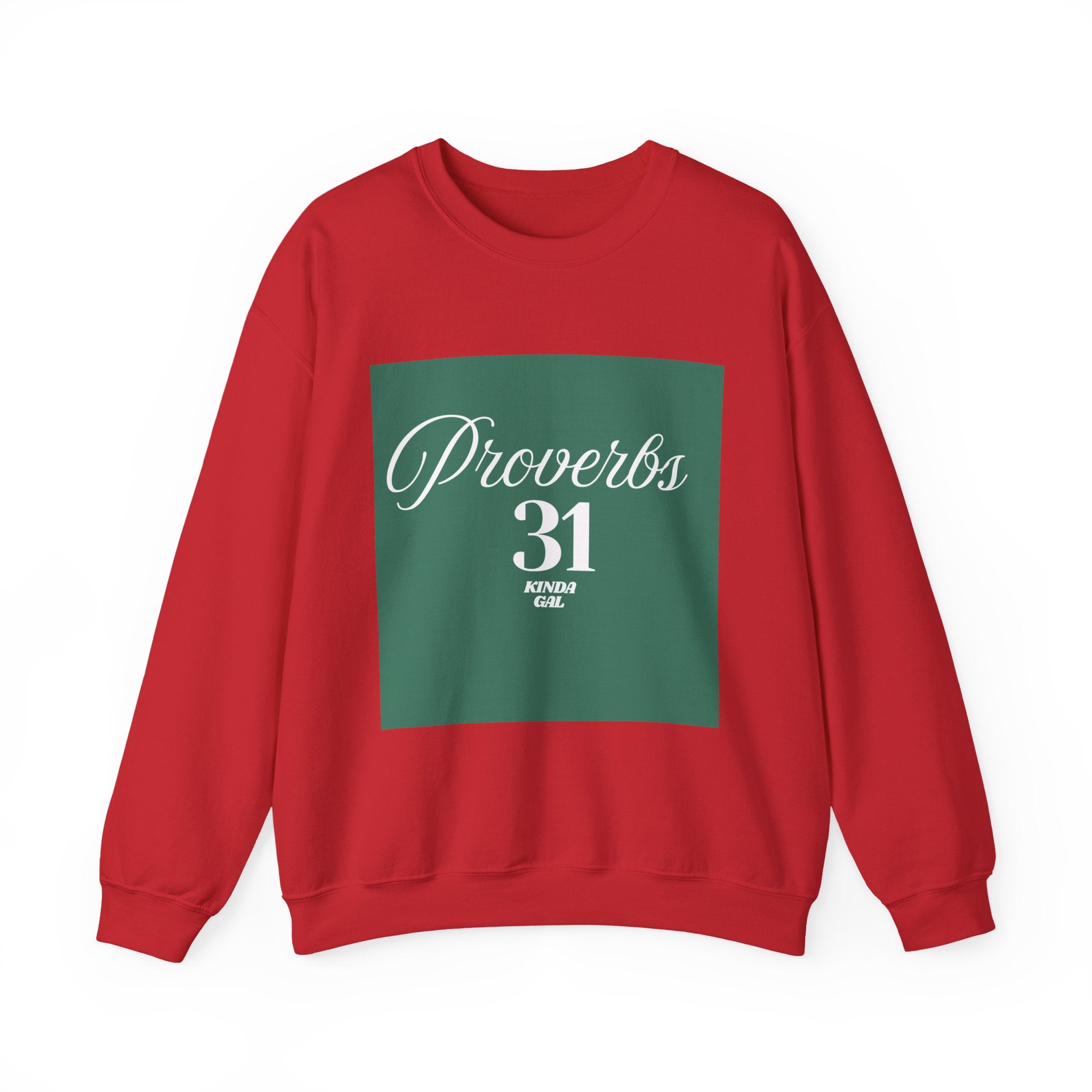 Proverbs 31 Green Unisex Heavy Blend™ Crewneck Sweatshirt