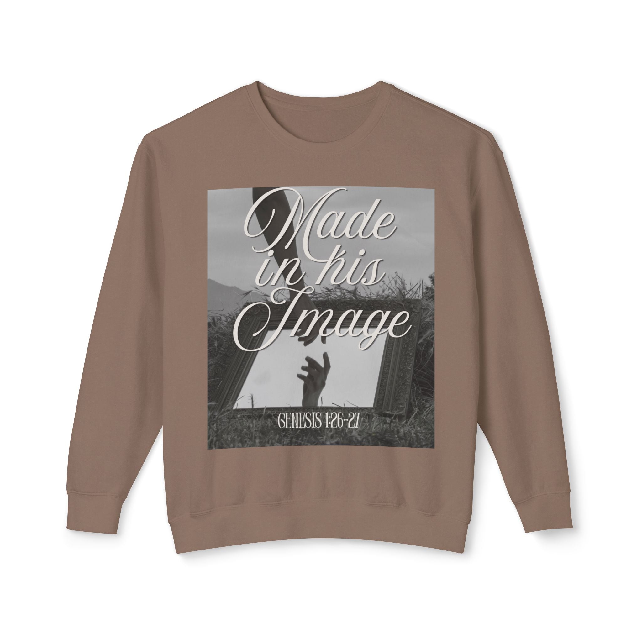 Made in his image Unisex Lightweight Crewneck Sweatshirt