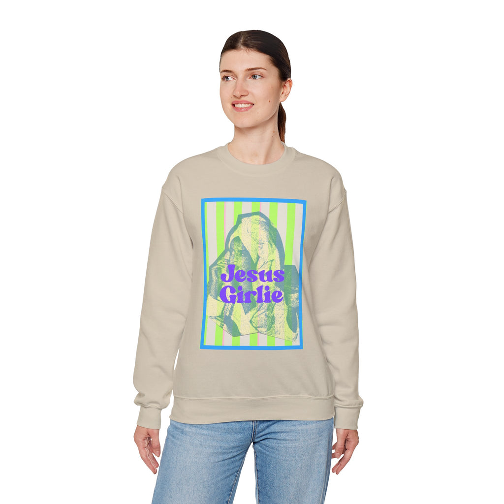 Jesus Girlie graphic crewneck Sweatshirt | religious vintage illustration