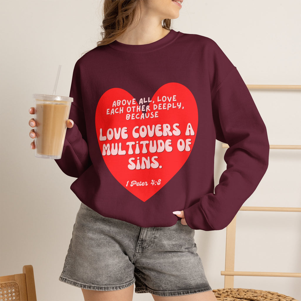 Love covers all Unisex Heavy Blend™ Crewneck Sweatshirt