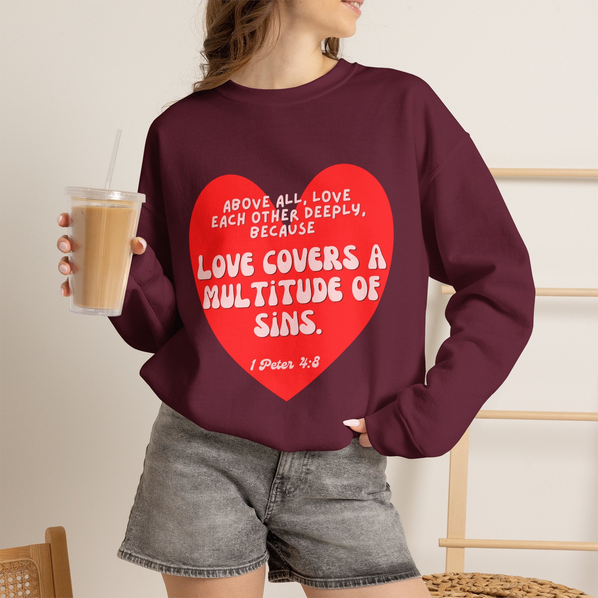 Love covers all Unisex Heavy Blend™ Crewneck Sweatshirt