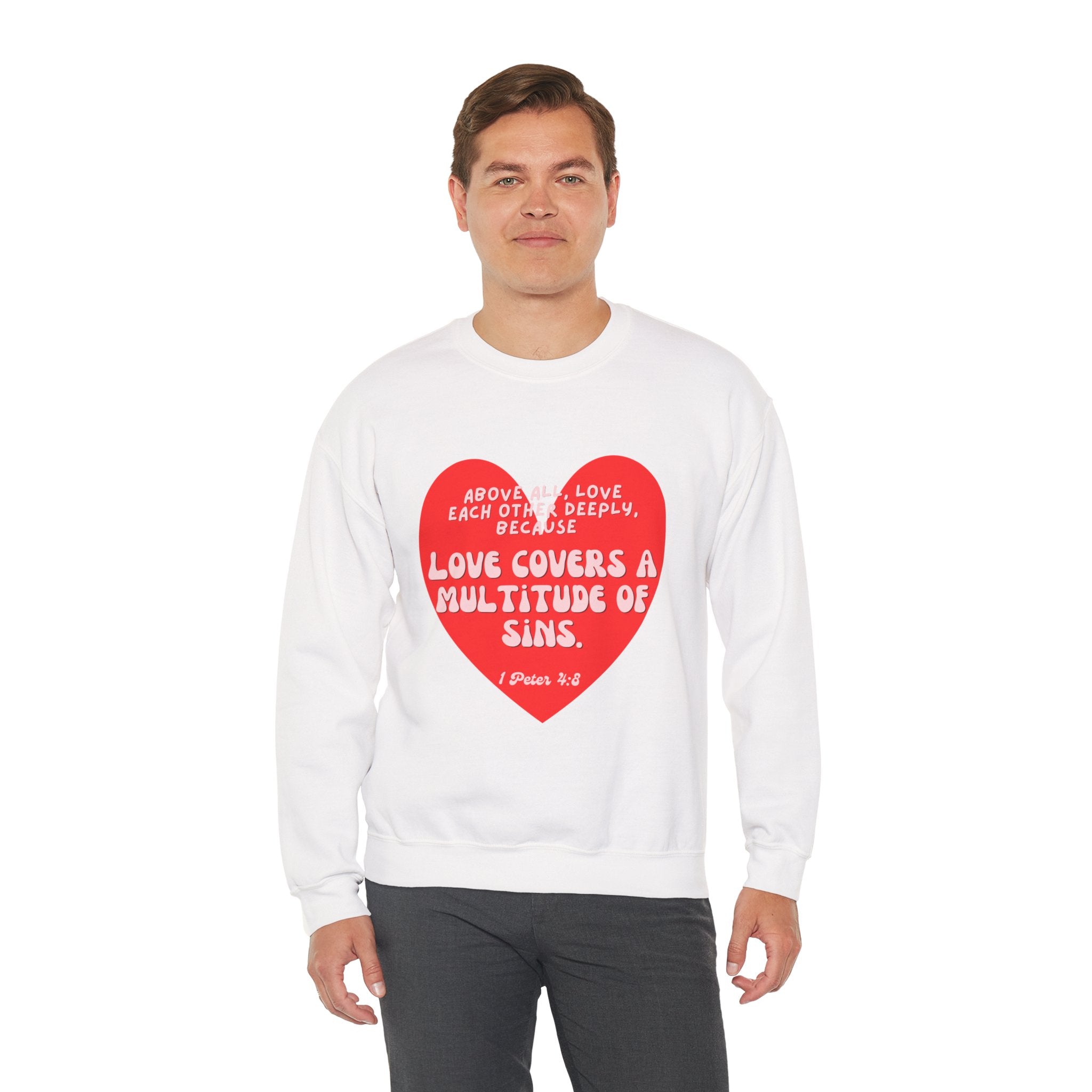 Love covers all Unisex Heavy Blend™ Crewneck Sweatshirt