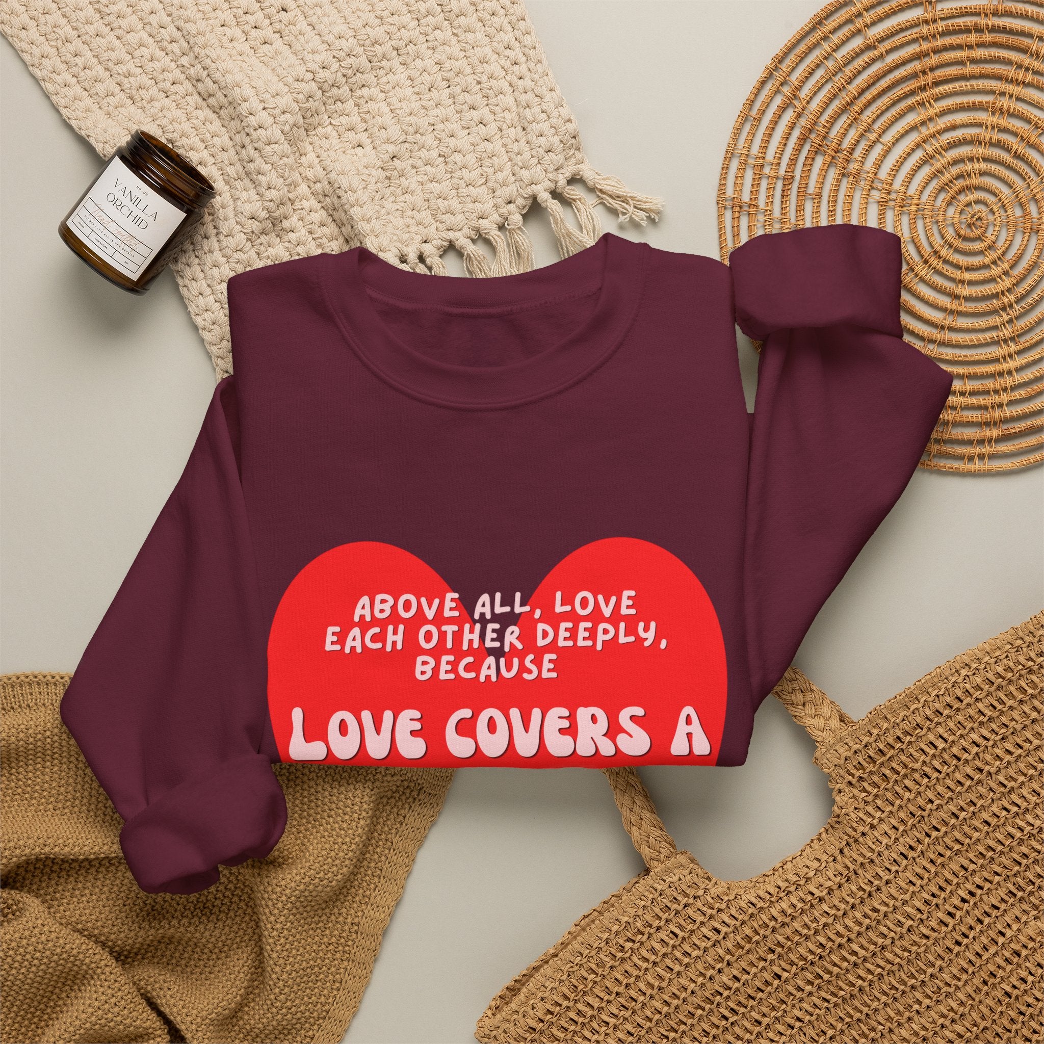 Love covers all Unisex Heavy Blend™ Crewneck Sweatshirt