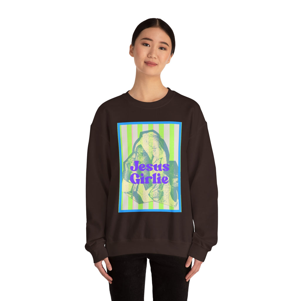 Jesus Girlie graphic crewneck Sweatshirt | religious vintage illustration