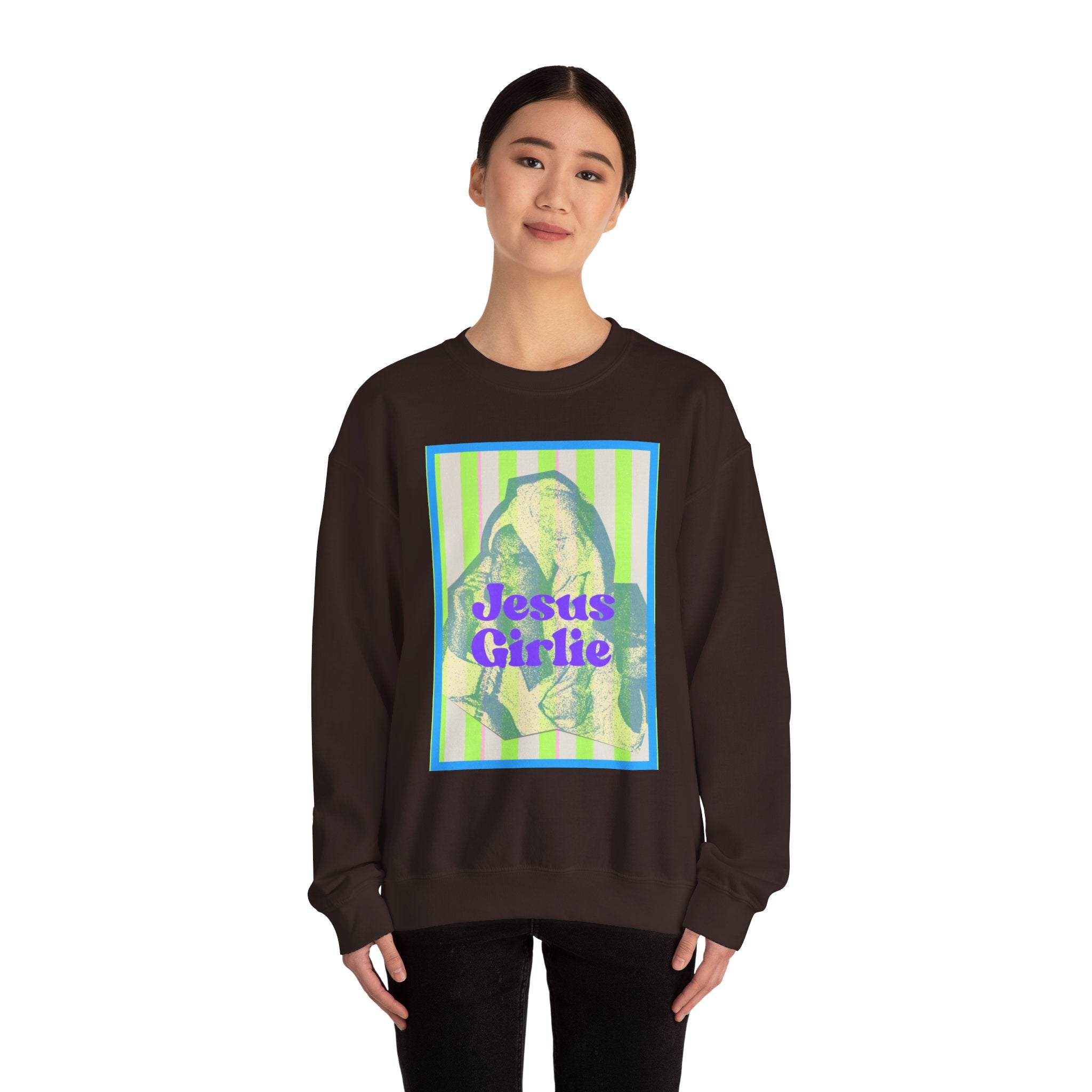 Jesus Girlie graphic crewneck Sweatshirt | religious vintage illustration