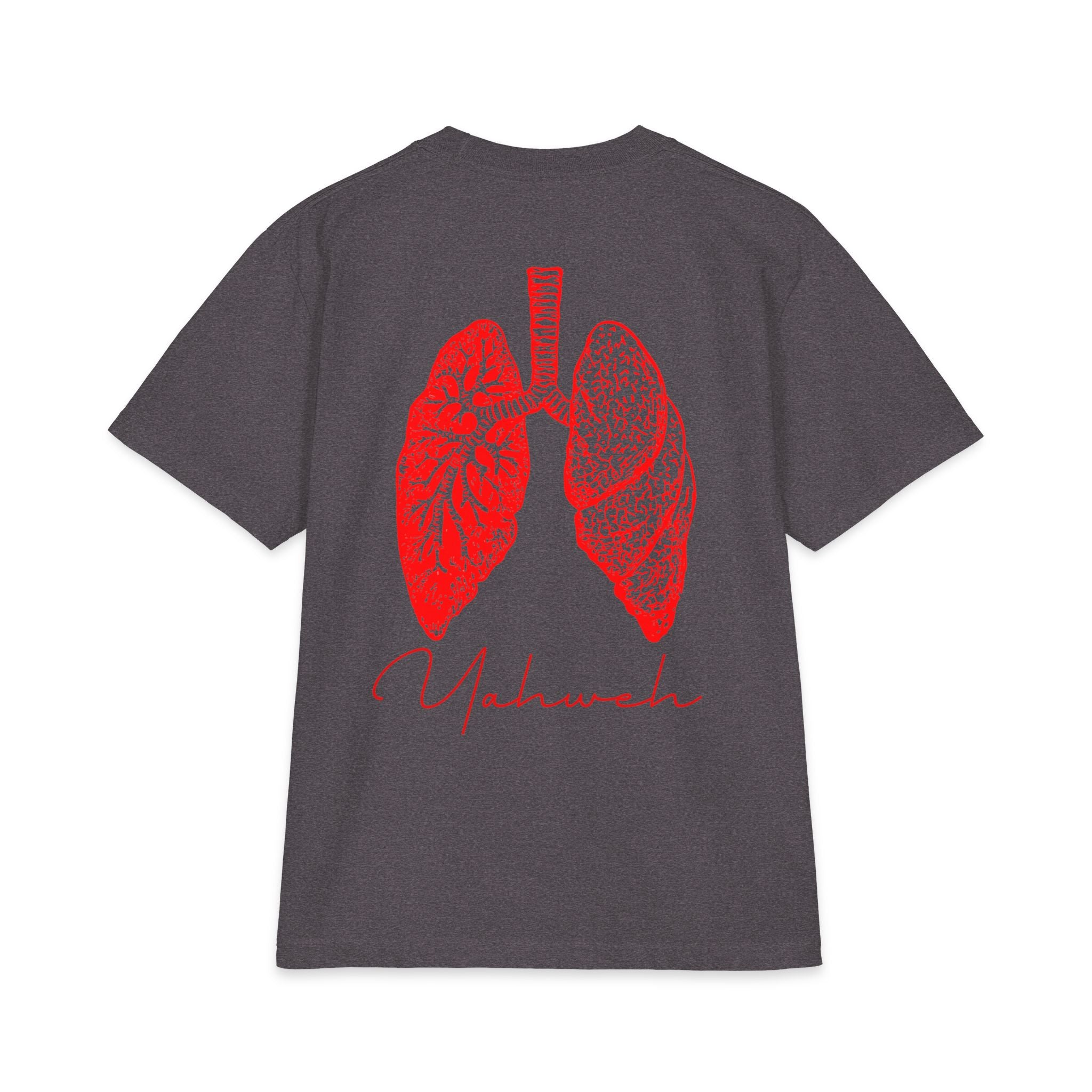 Yah- Weh Illustration T-Shirt | Scripture Typography, Red Ink Back Art