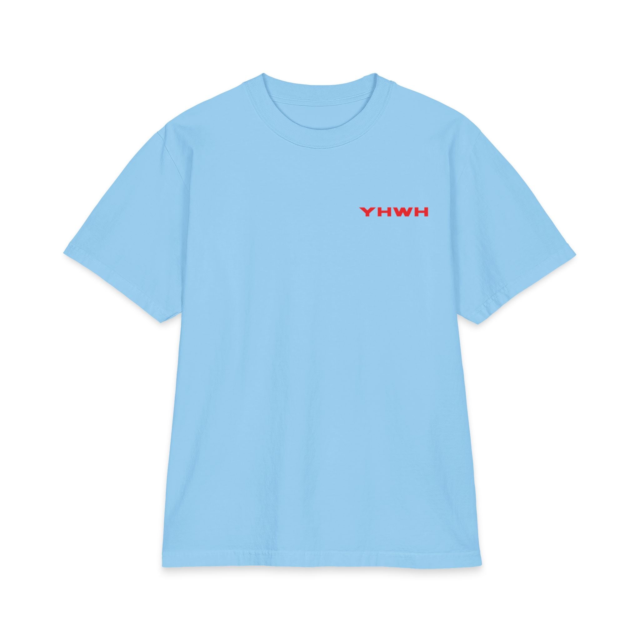 Yah- Weh Illustration T-Shirt | Scripture Typography, Red Ink Back Art