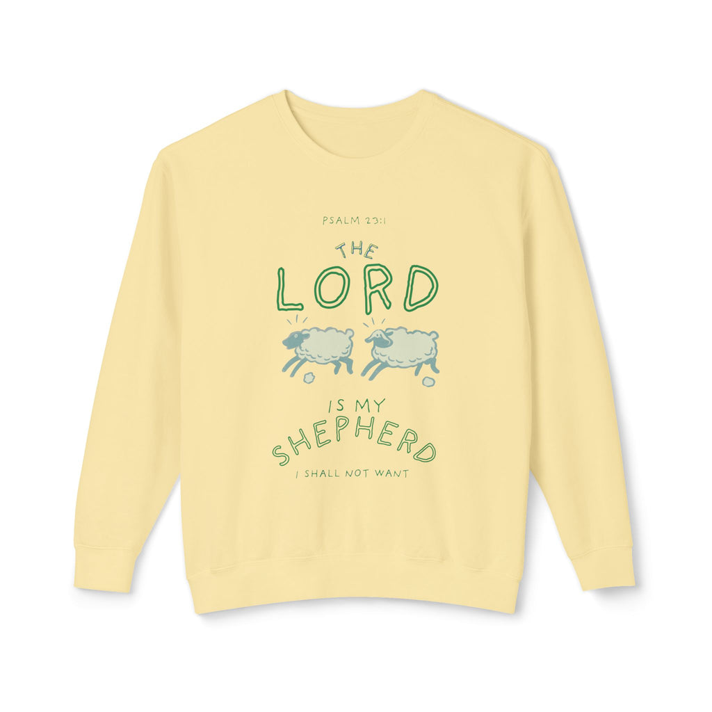 Lord is my Shepherd Unisex Lightweight Crewneck Sweatshirt