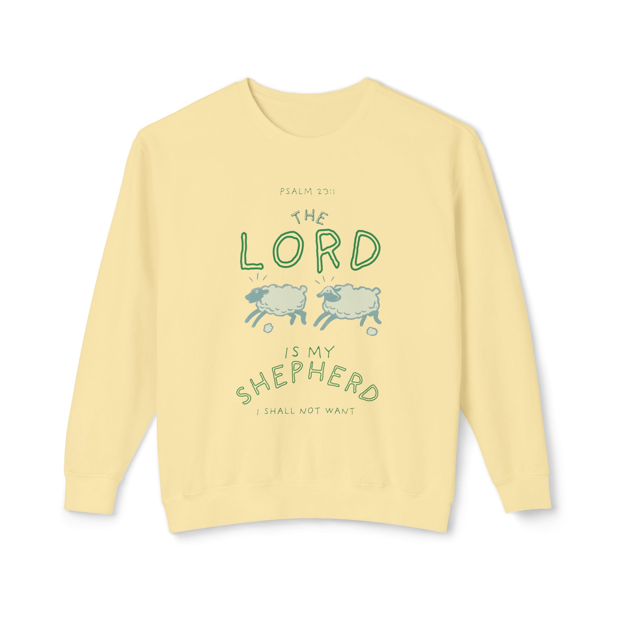 Lord is my Shepherd Unisex Lightweight Crewneck Sweatshirt