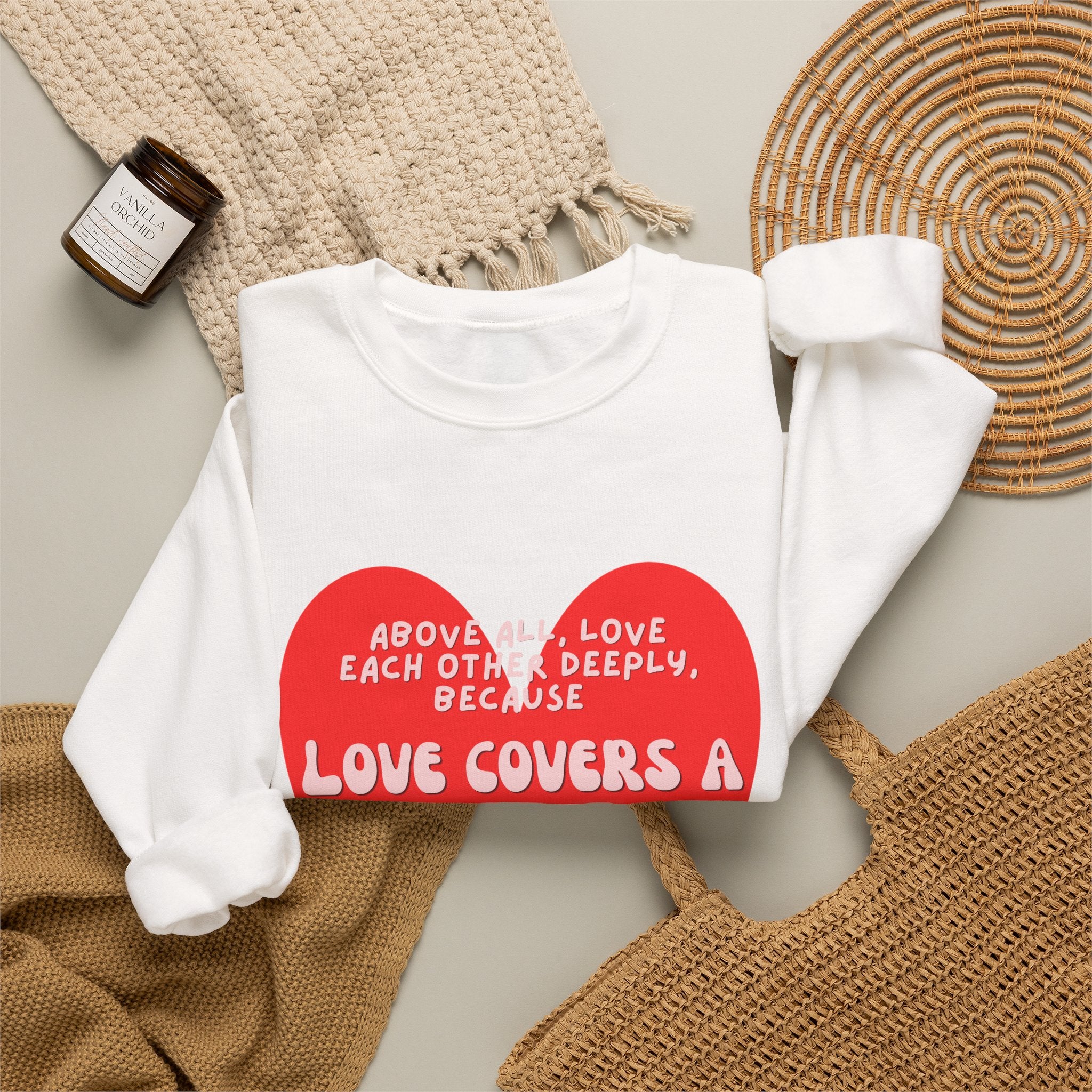 Love covers all Unisex Heavy Blend™ Crewneck Sweatshirt