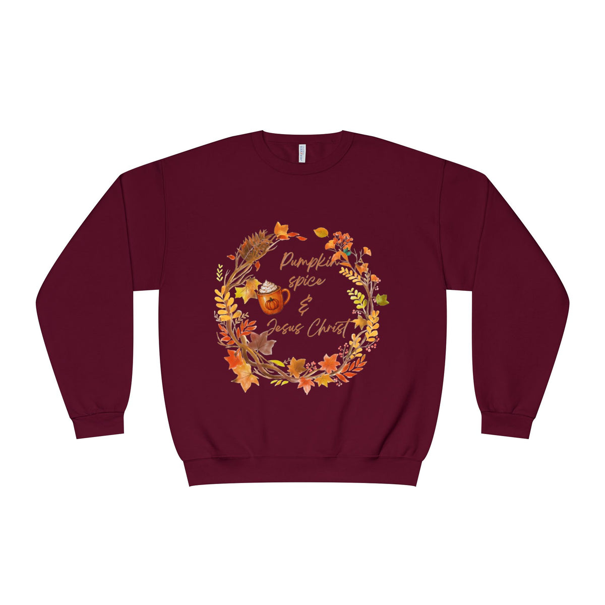 Pumpkin spice & Jesus Christ Unisex NuBlend® Crewneck Sweatshirt