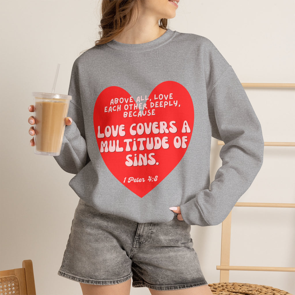 Love covers all Unisex Heavy Blend™ Crewneck Sweatshirt