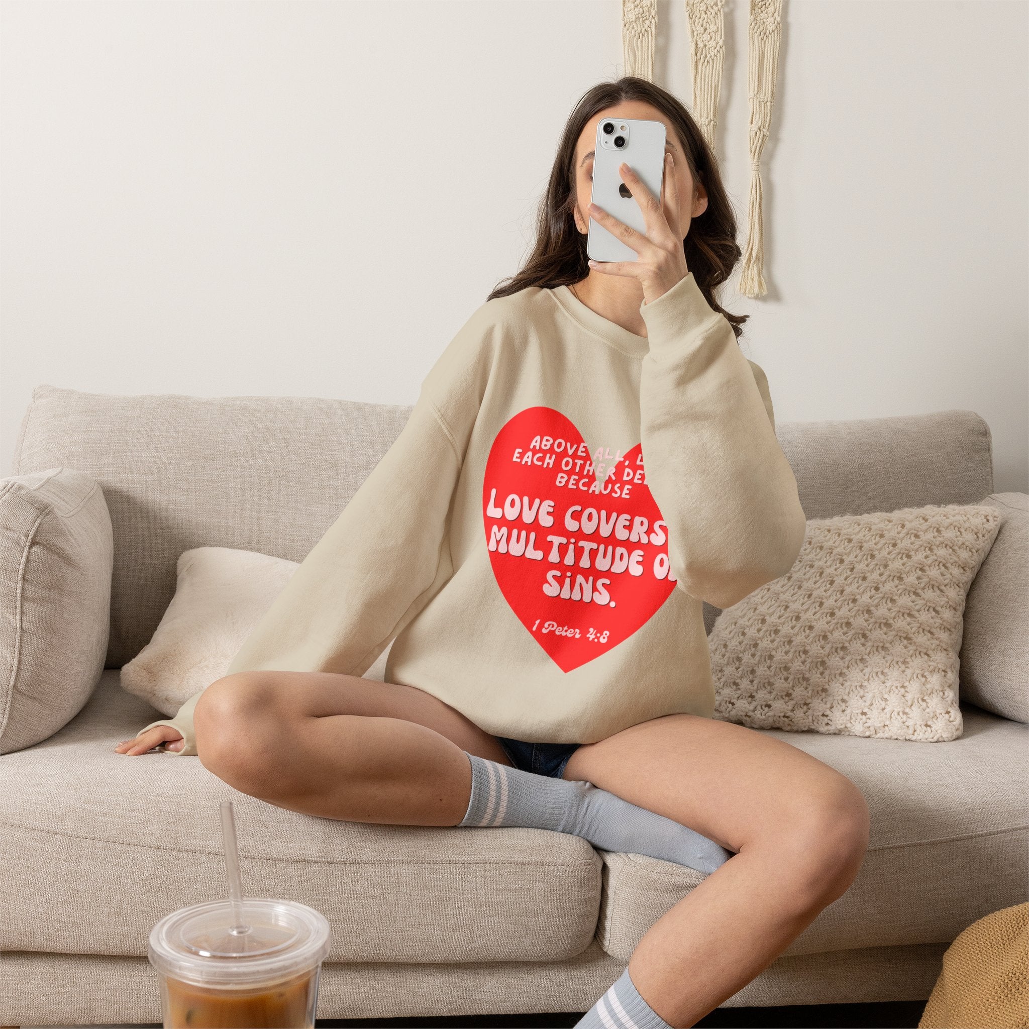 Love covers all Unisex Heavy Blend™ Crewneck Sweatshirt