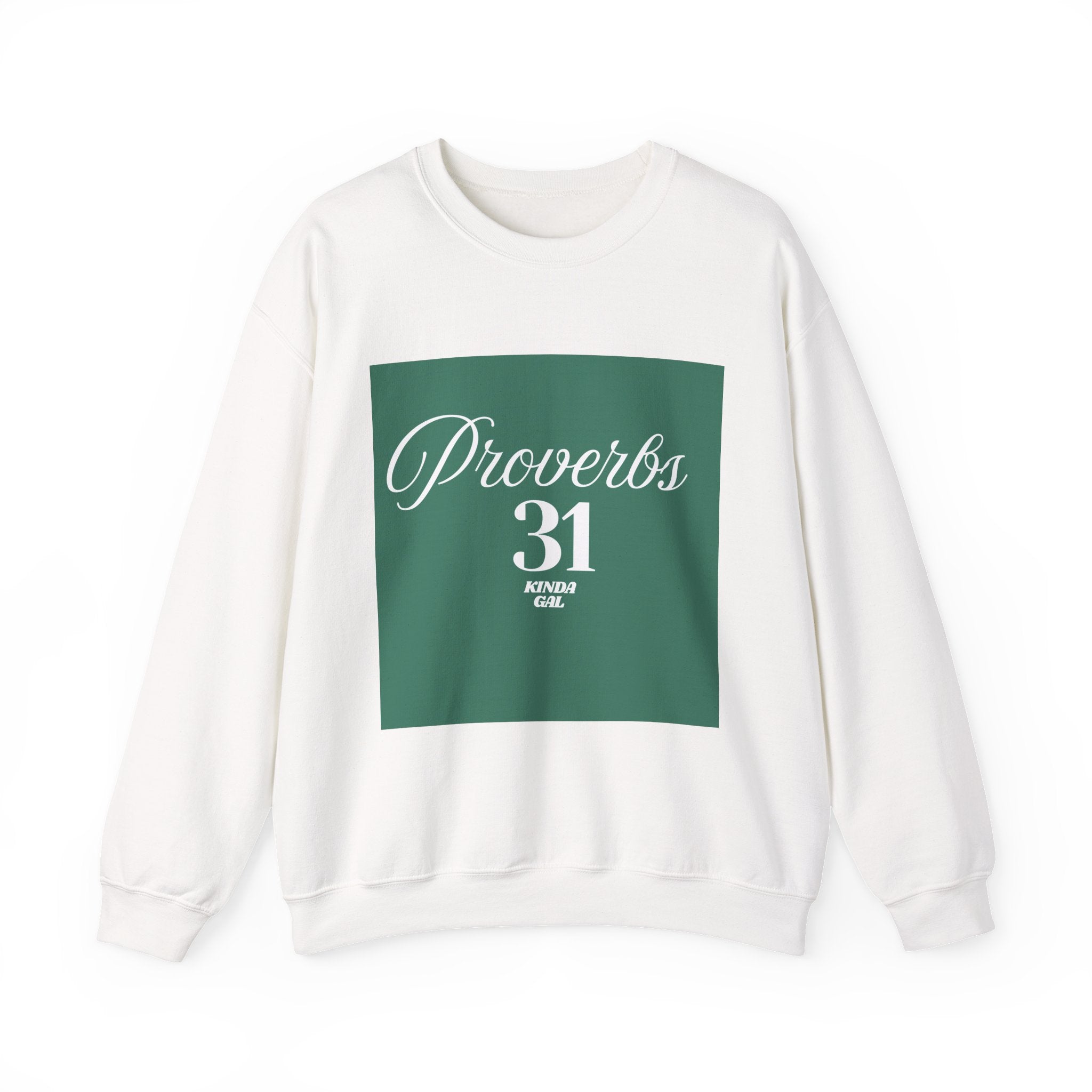 Proverbs 31 Green Unisex Heavy Blend™ Crewneck Sweatshirt