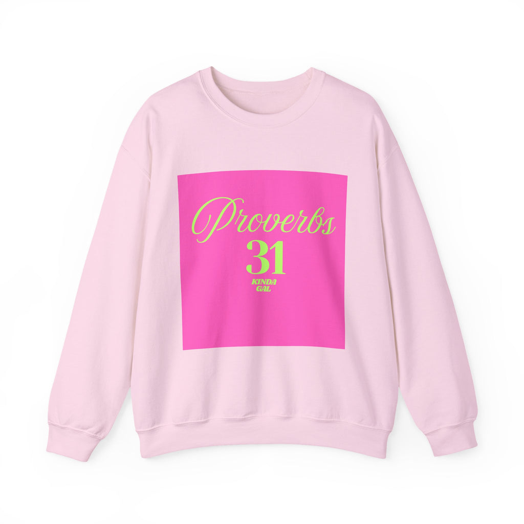 Proverbs 31 Pink Unisex Heavy Blend™ Crewneck Sweatshirt
