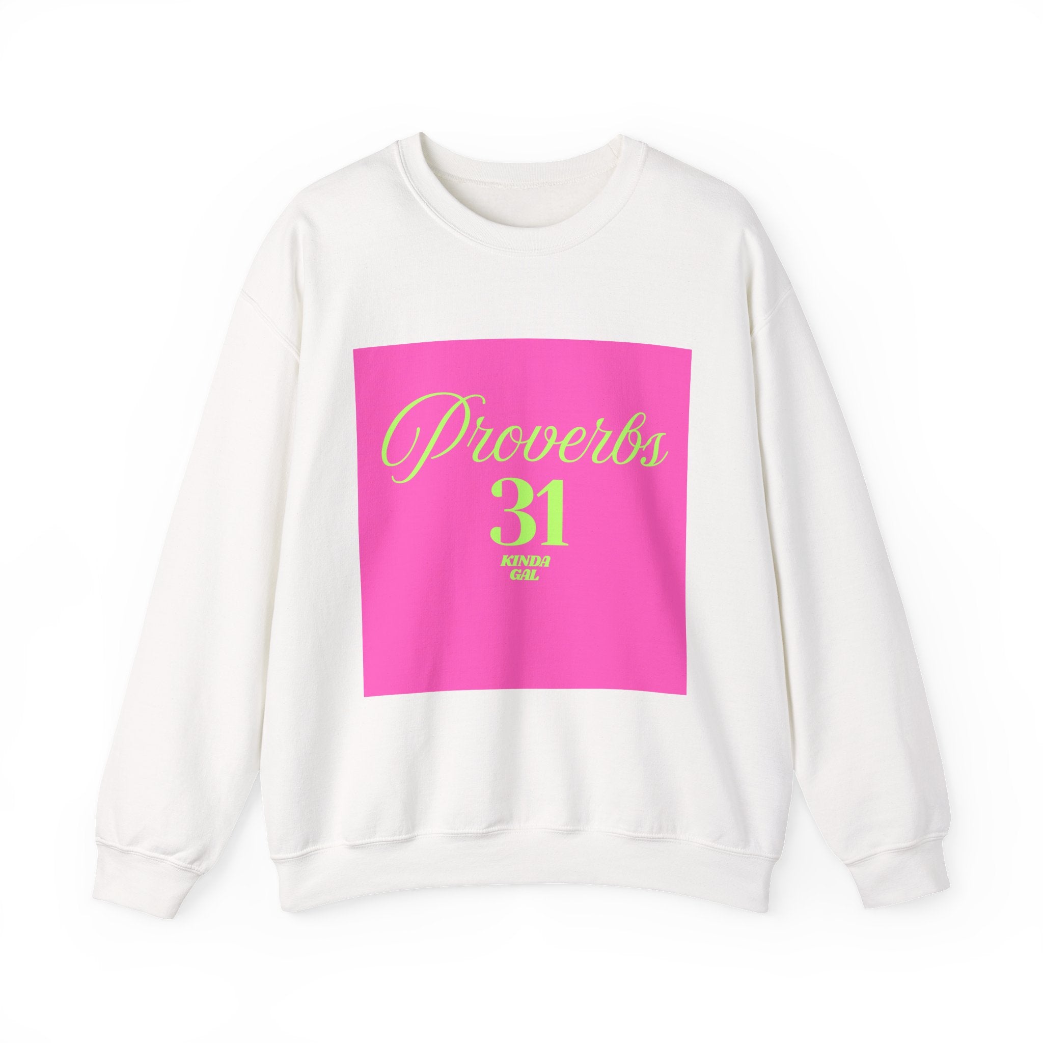 Proverbs 31 Pink Unisex Heavy Blend™ Crewneck Sweatshirt