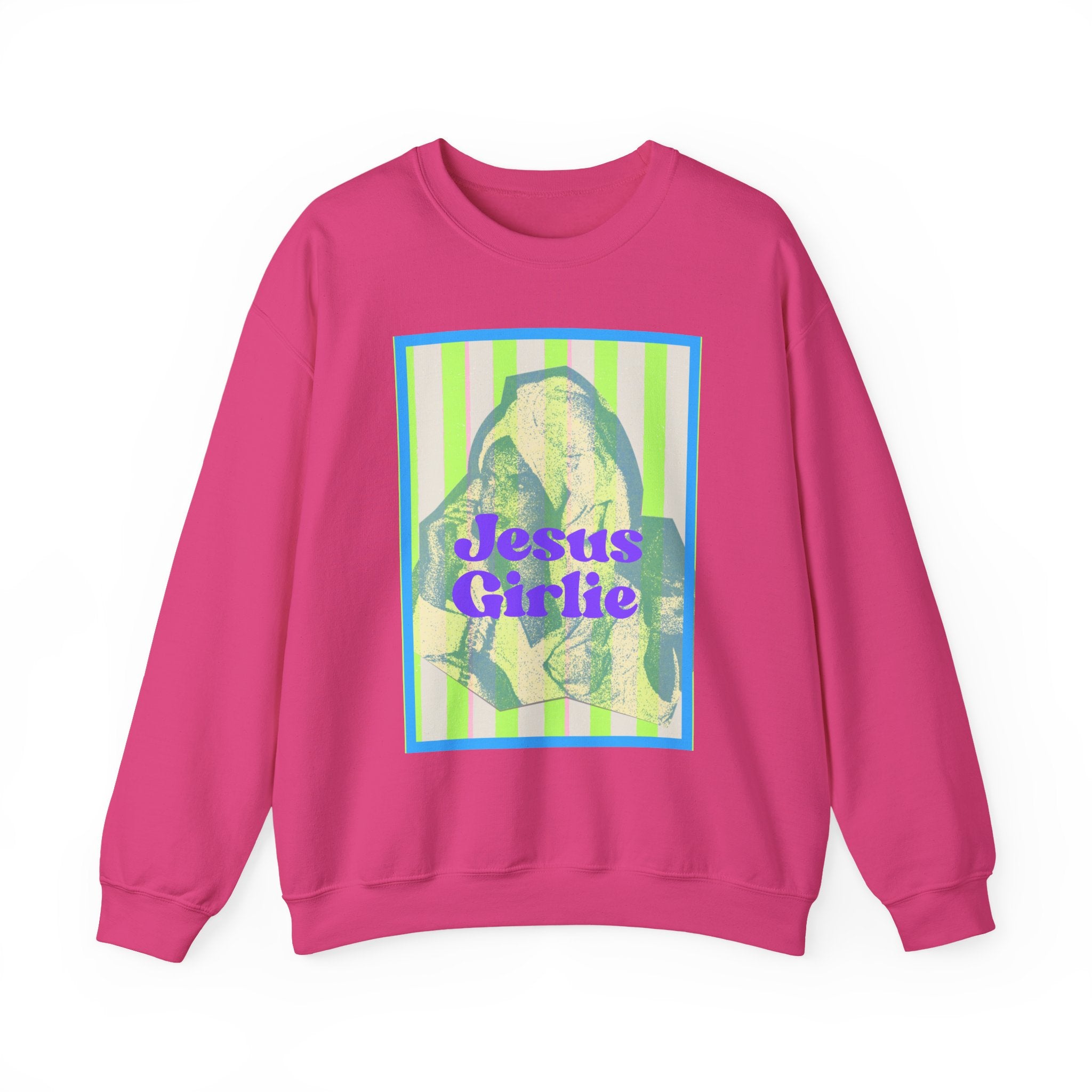 Jesus Girlie graphic crewneck Sweatshirt | religious vintage illustration