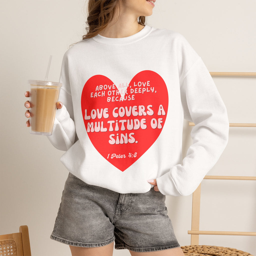 Love covers all Unisex Heavy Blend™ Crewneck Sweatshirt