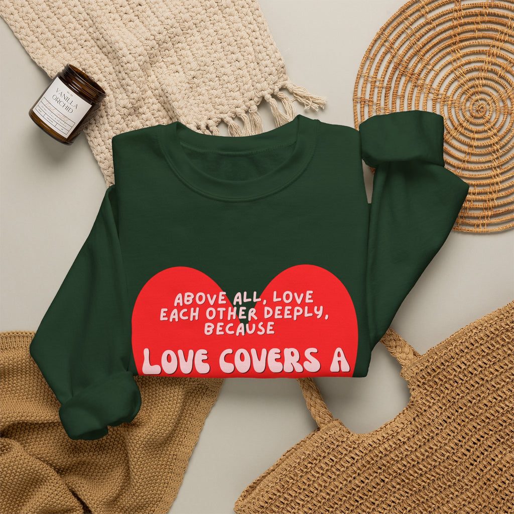 Love covers all Unisex Heavy Blend™ Crewneck Sweatshirt