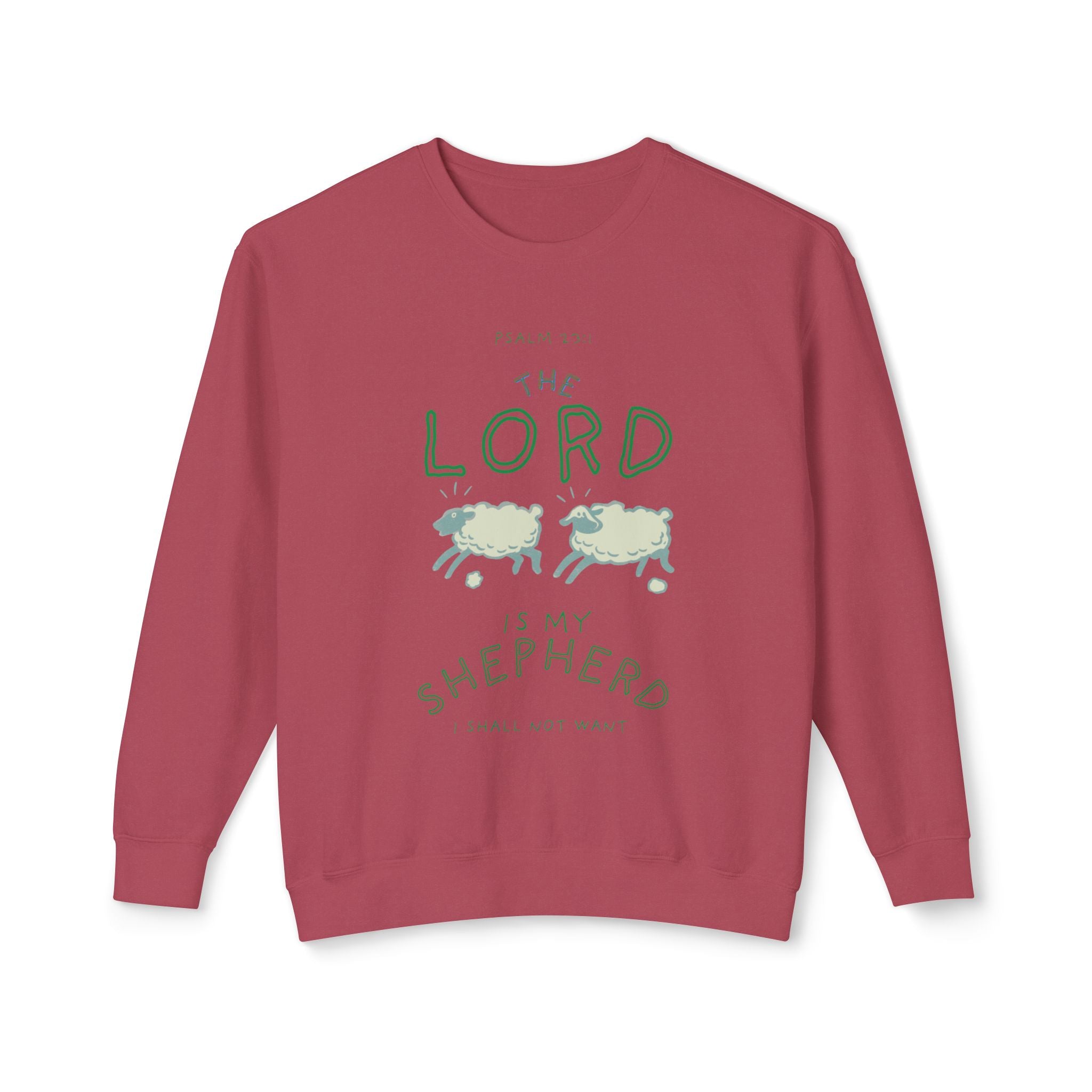 Lord is my Shepherd Unisex Lightweight Crewneck Sweatshirt