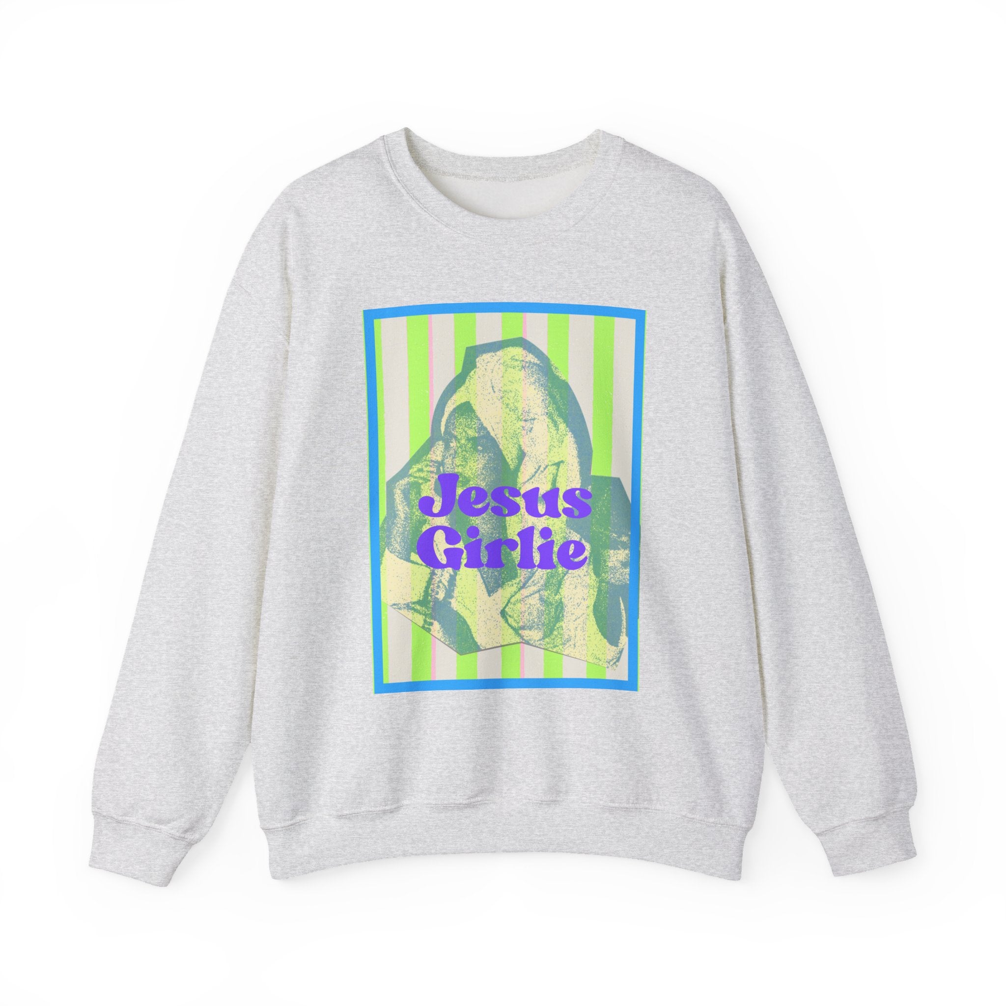 Jesus Girlie graphic crewneck Sweatshirt | religious vintage illustration