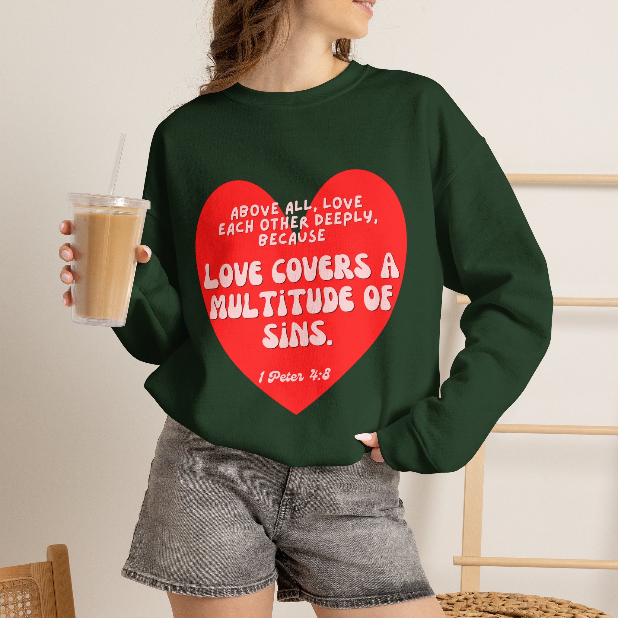 Love covers all Unisex Heavy Blend™ Crewneck Sweatshirt