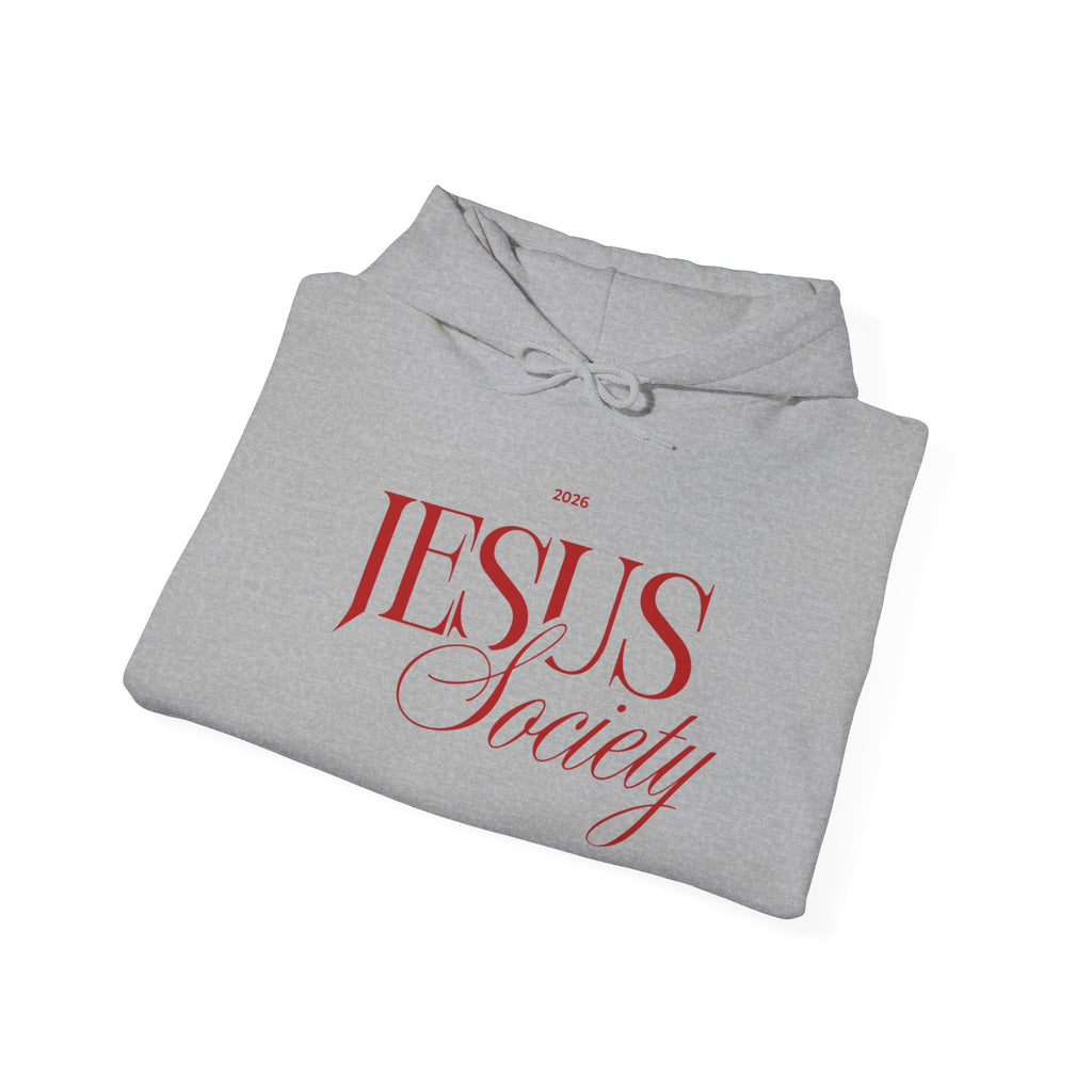 Jesus Society Hoodie | Script Faith Typography, Christian Sweatshirt