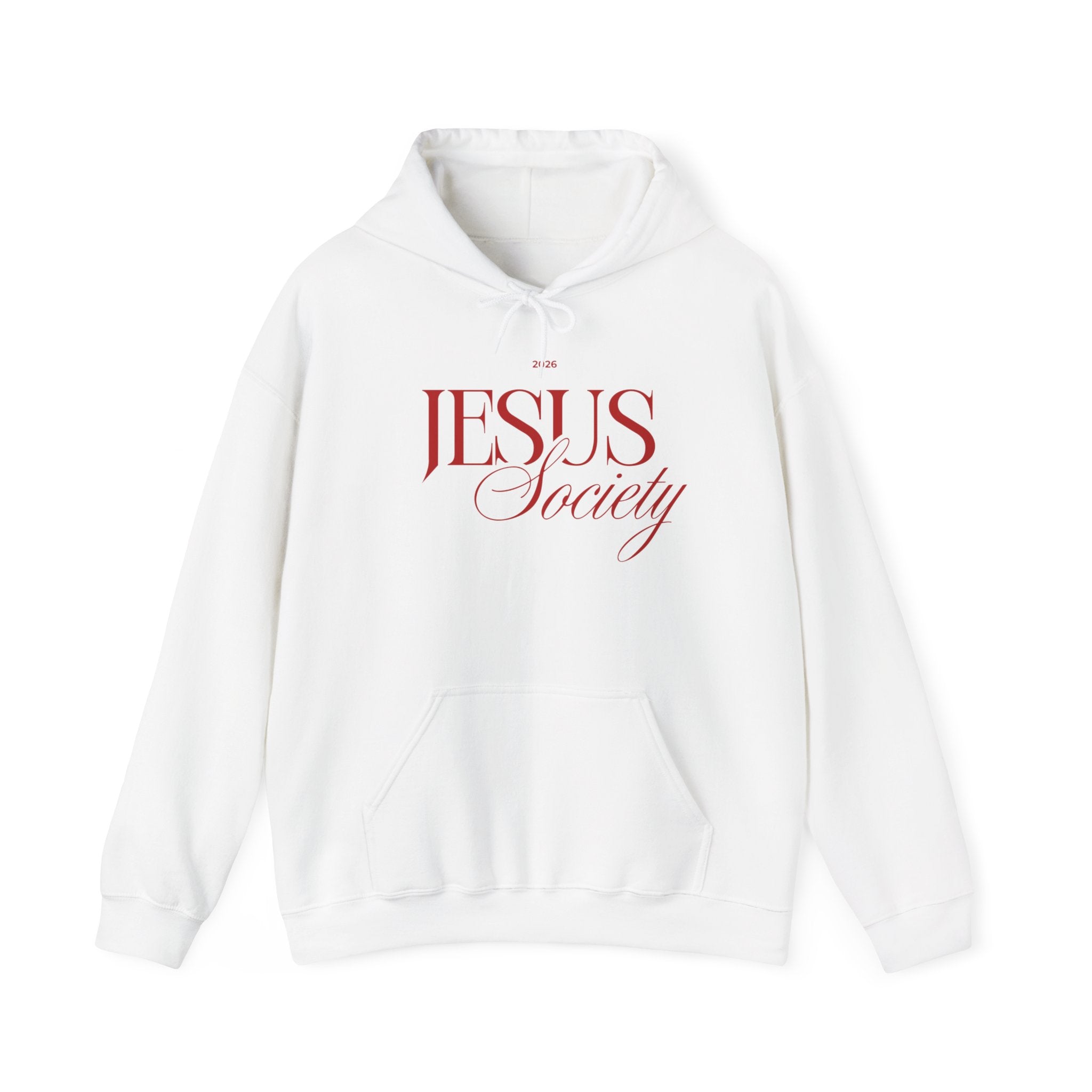 Jesus Society Hoodie | Script Faith Typography, Christian Sweatshirt