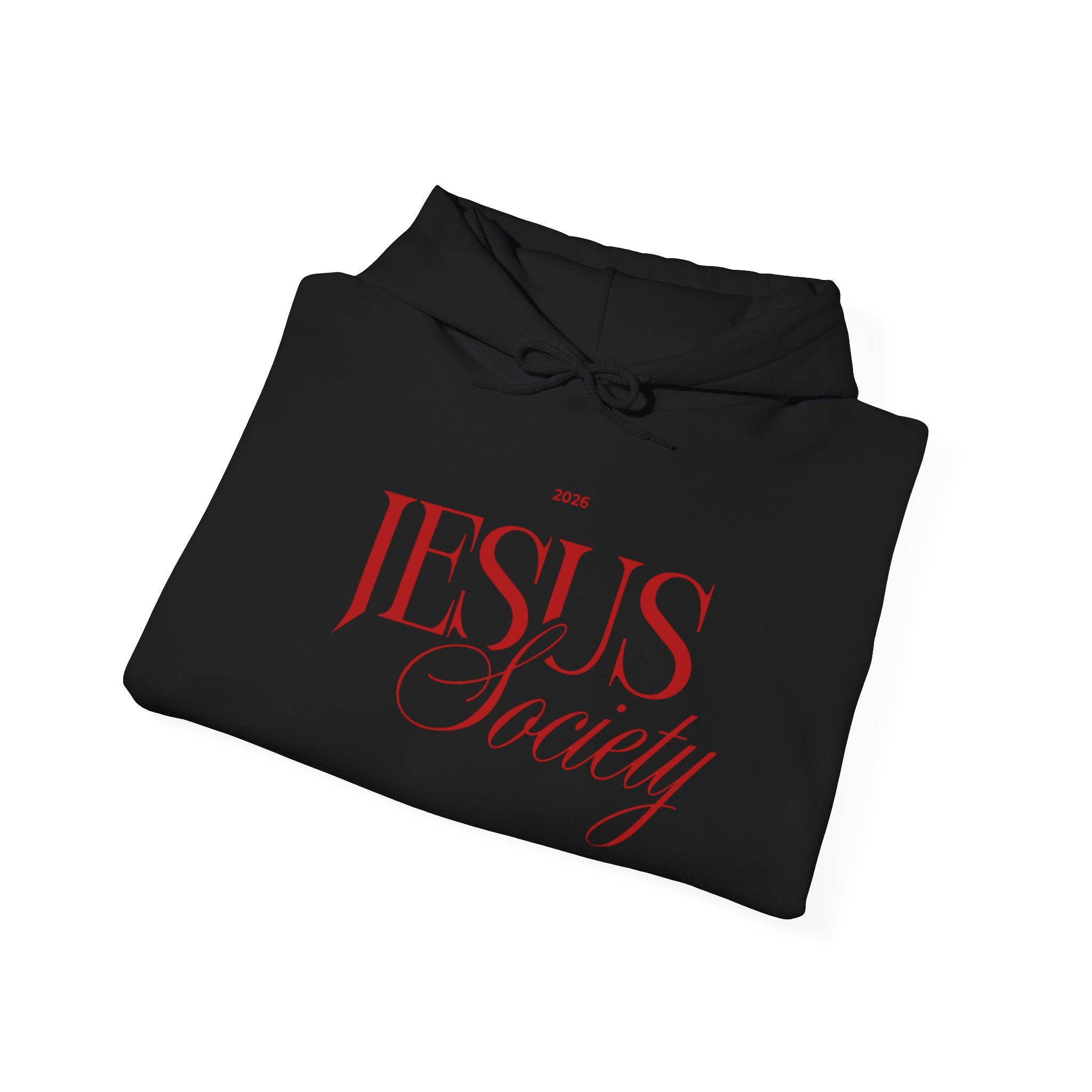 Jesus Society Hoodie | Script Faith Typography, Christian Sweatshirt