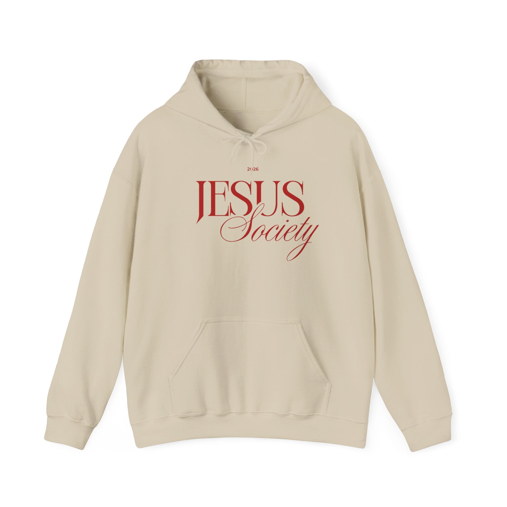 Jesus Society Hoodie | Script Faith Typography, Christian Sweatshirt