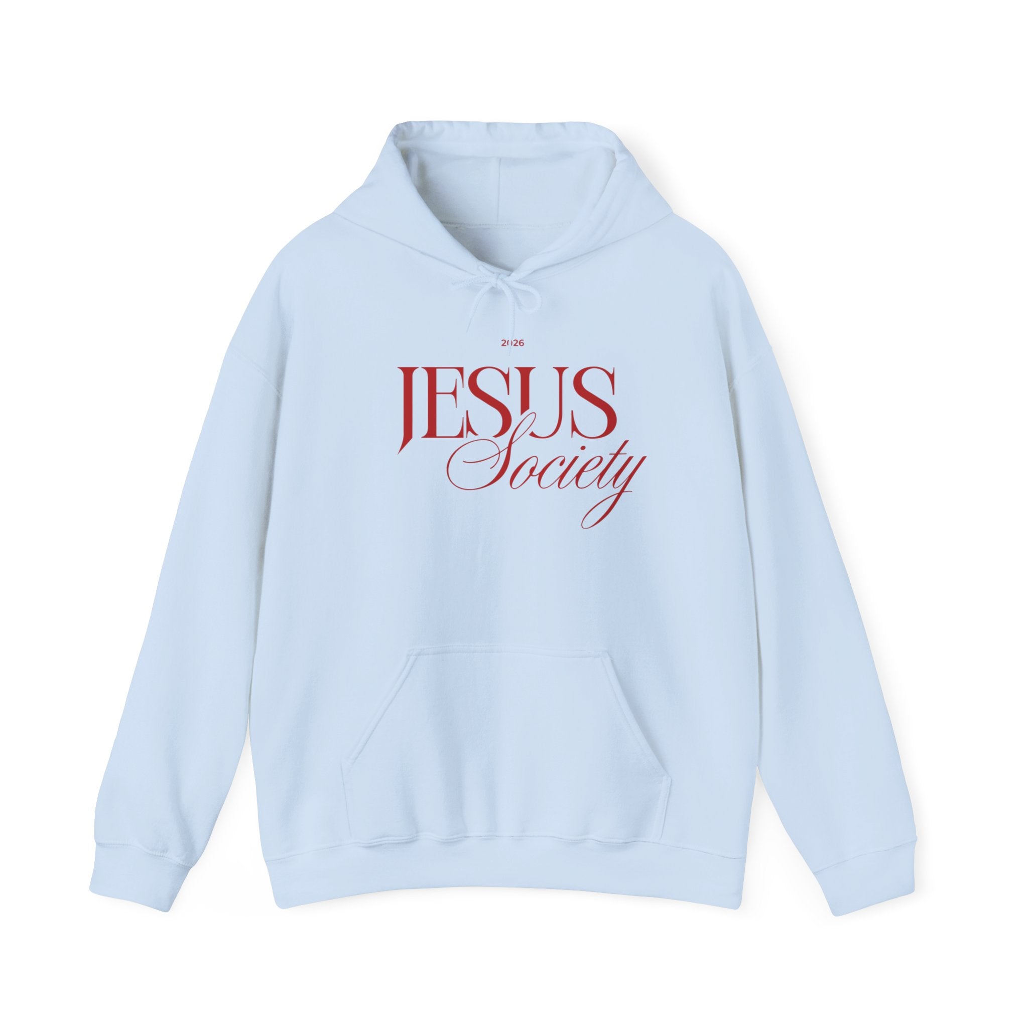 Jesus Society Hoodie | Script Faith Typography, Christian Sweatshirt