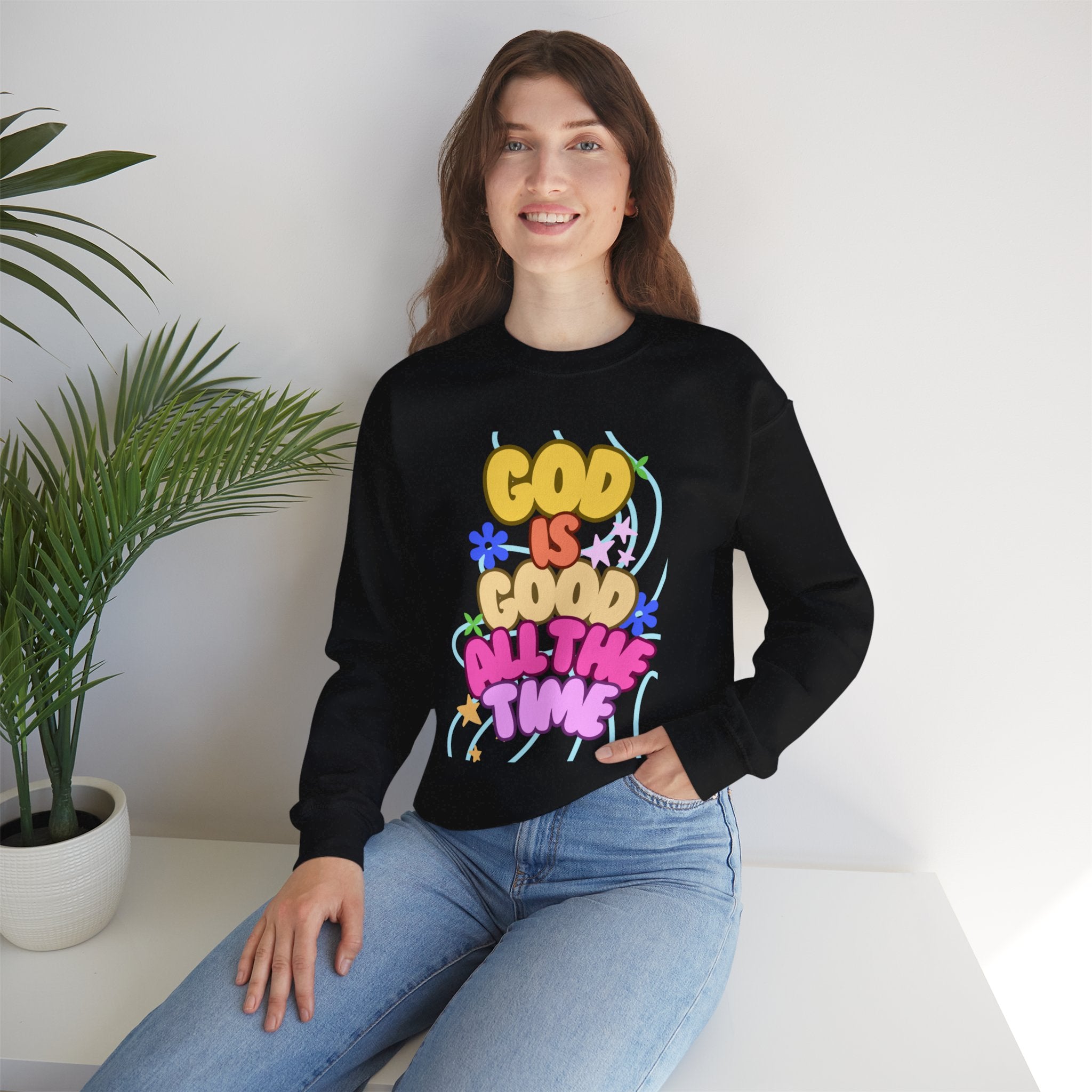 God is good Unisex Heavy Blend™ Crewneck Sweatshirt