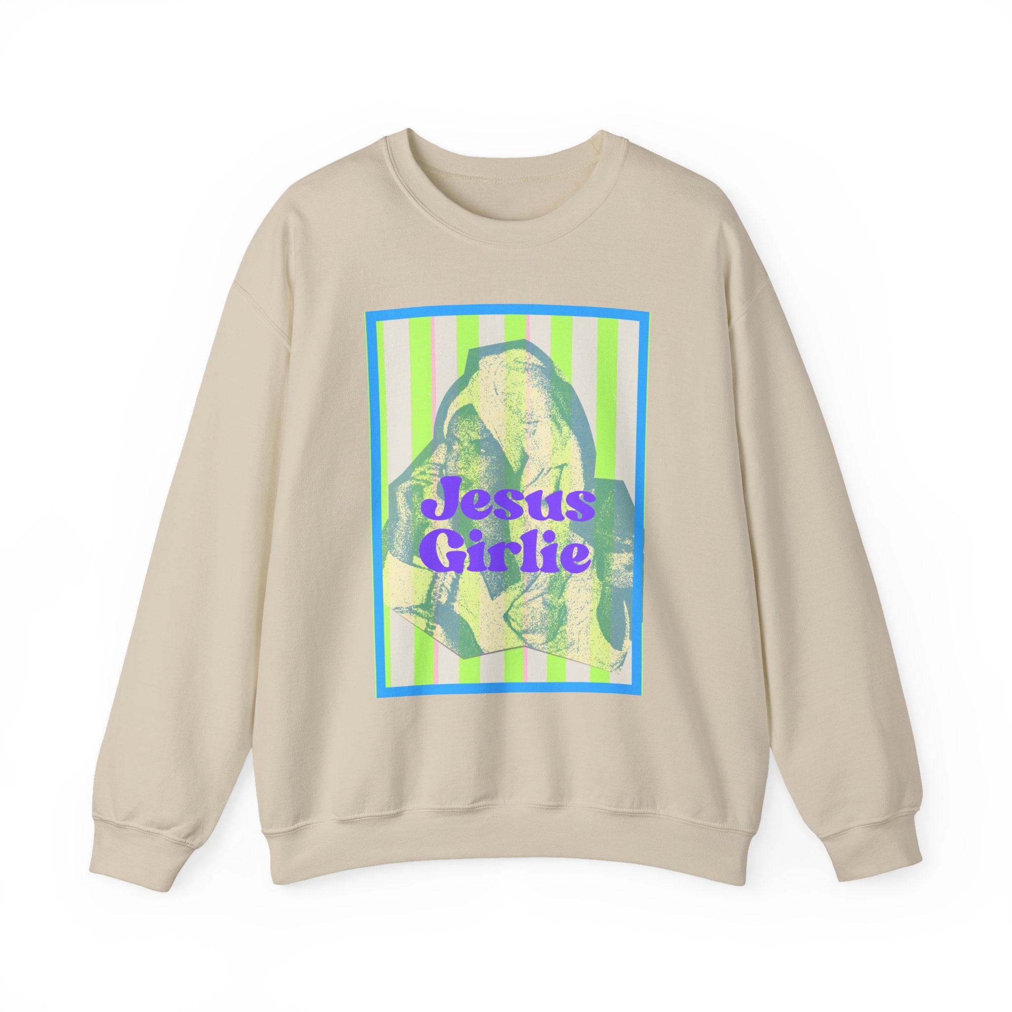 Jesus Girlie graphic crewneck Sweatshirt | religious vintage illustration