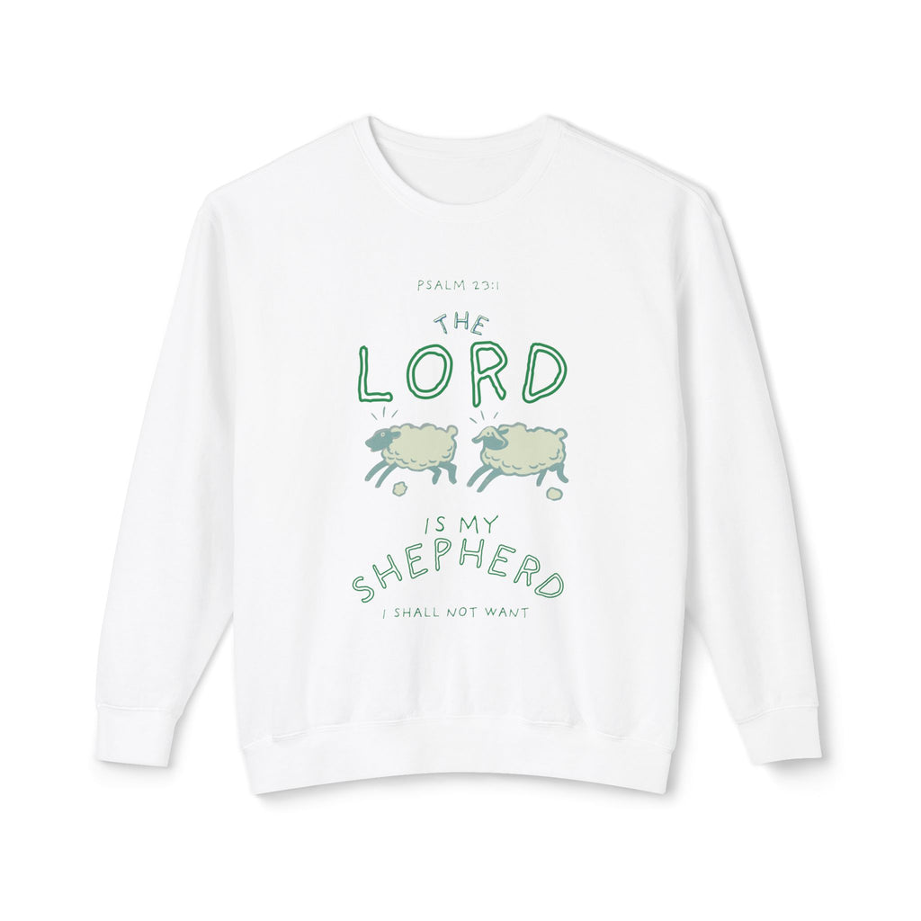 Lord is my Shepherd Unisex Lightweight Crewneck Sweatshirt