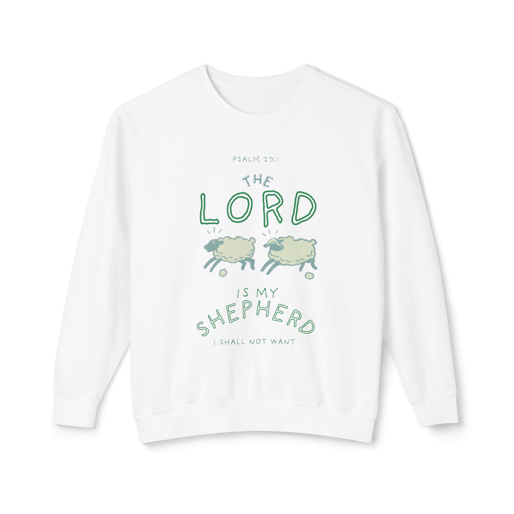 Lord is my Shepherd Unisex Lightweight Crewneck Sweatshirt