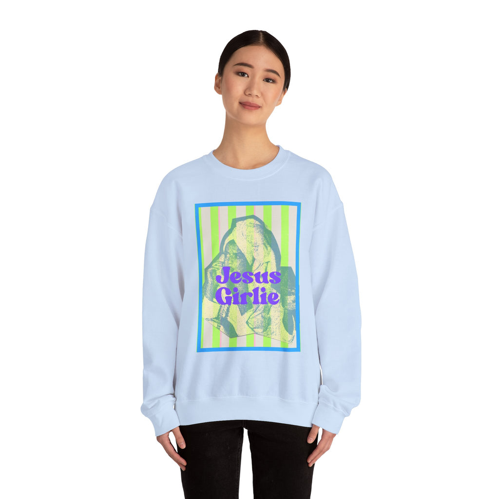 Jesus Girlie graphic crewneck Sweatshirt | religious vintage illustration