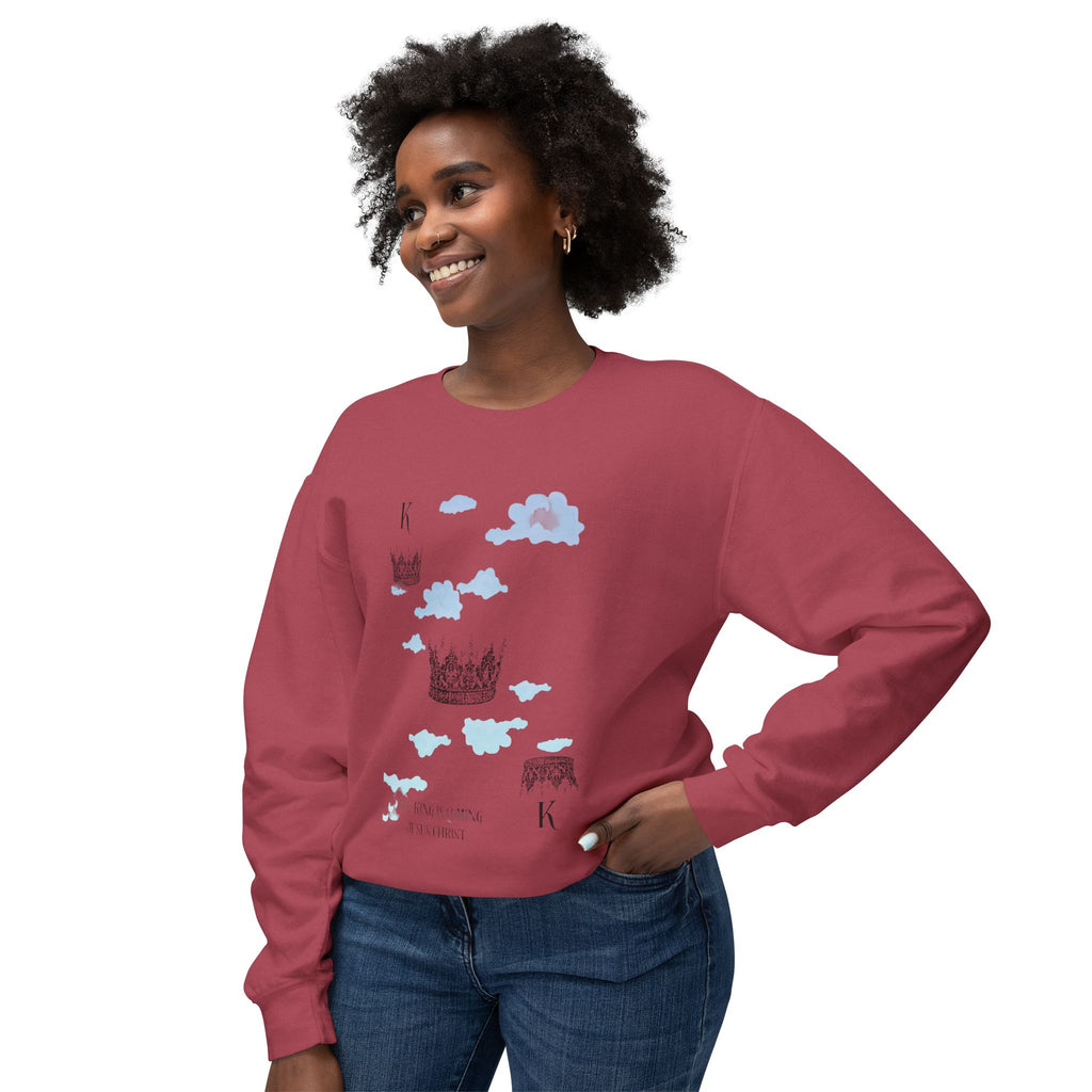 King Unisex Lightweight Crewneck Sweatshirt