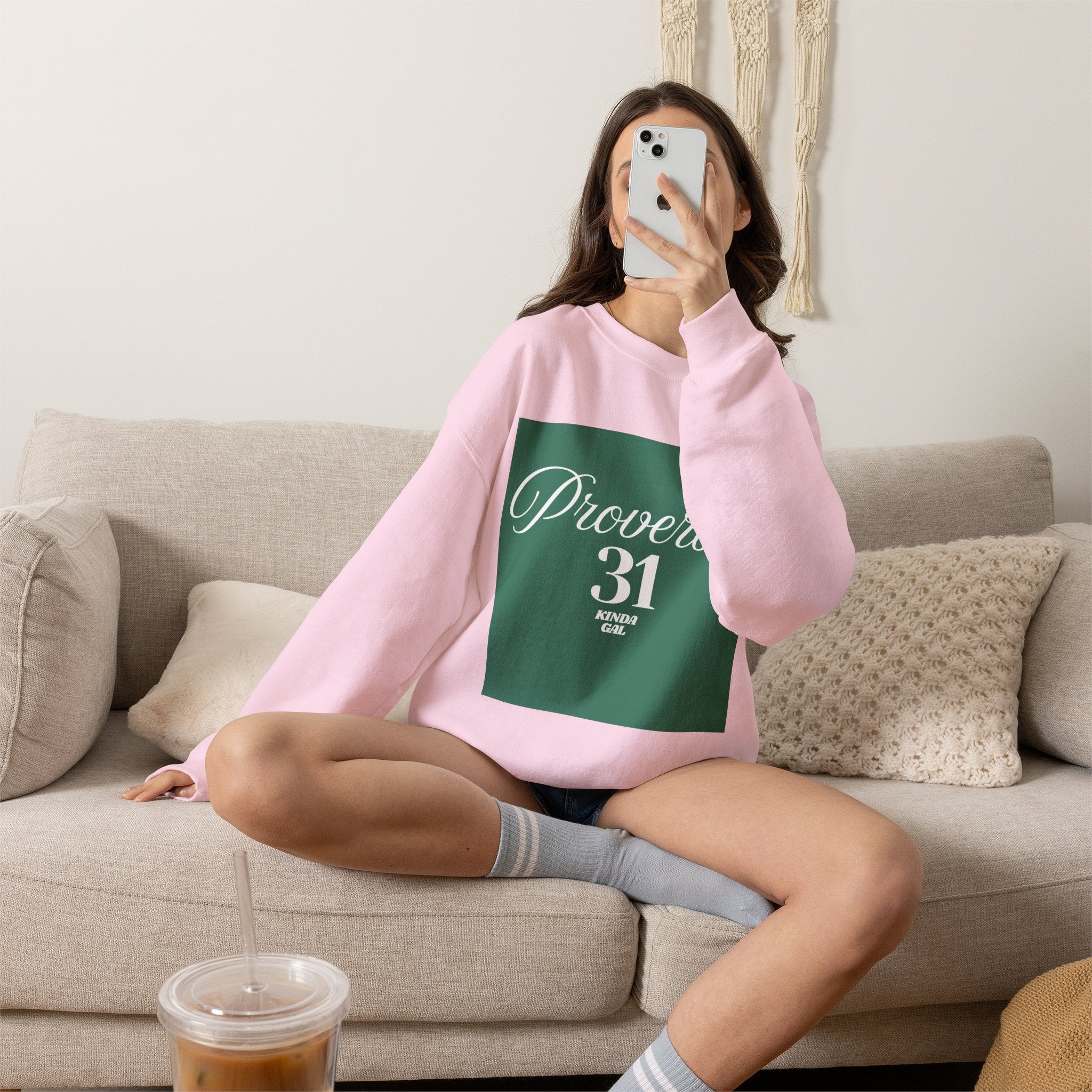 Proverbs 31 Green Unisex Heavy Blend™ Crewneck Sweatshirt