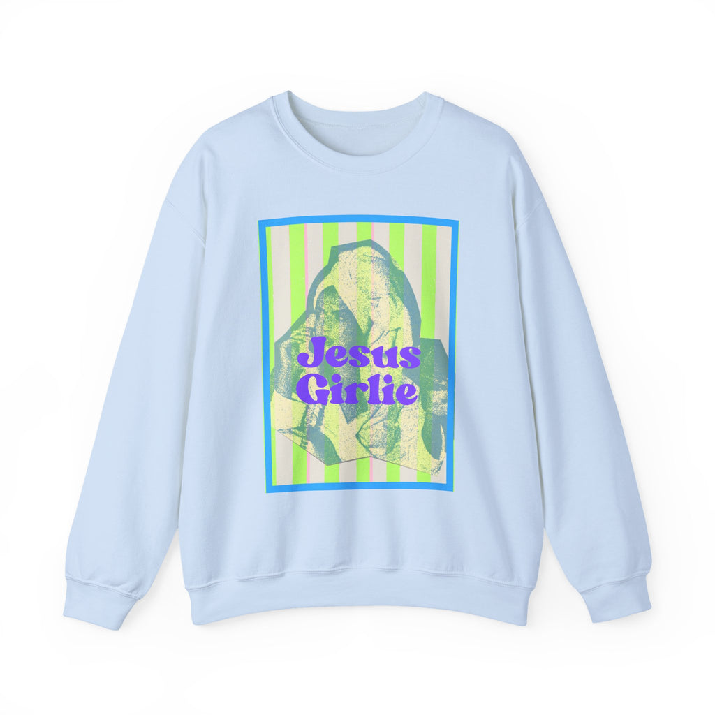 Jesus Girlie graphic crewneck Sweatshirt | religious vintage illustration